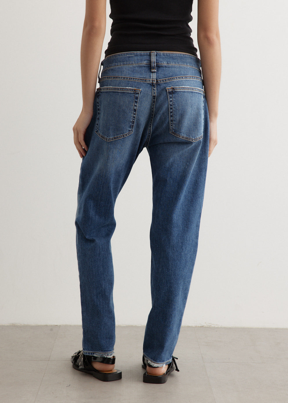 Dre Low-Rise Slim Boyfriend Jeans