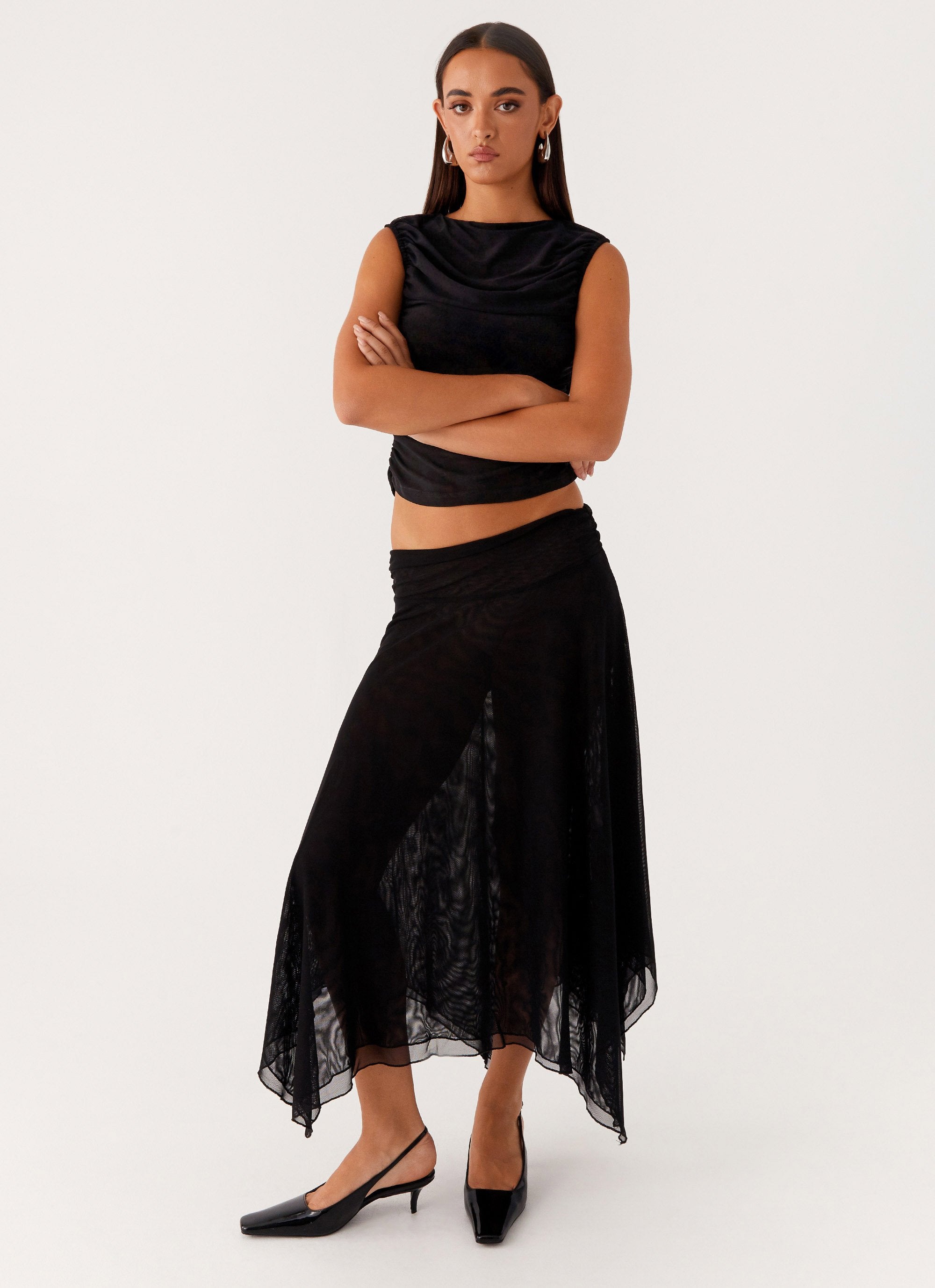 Arwen Midi Skirt - Black