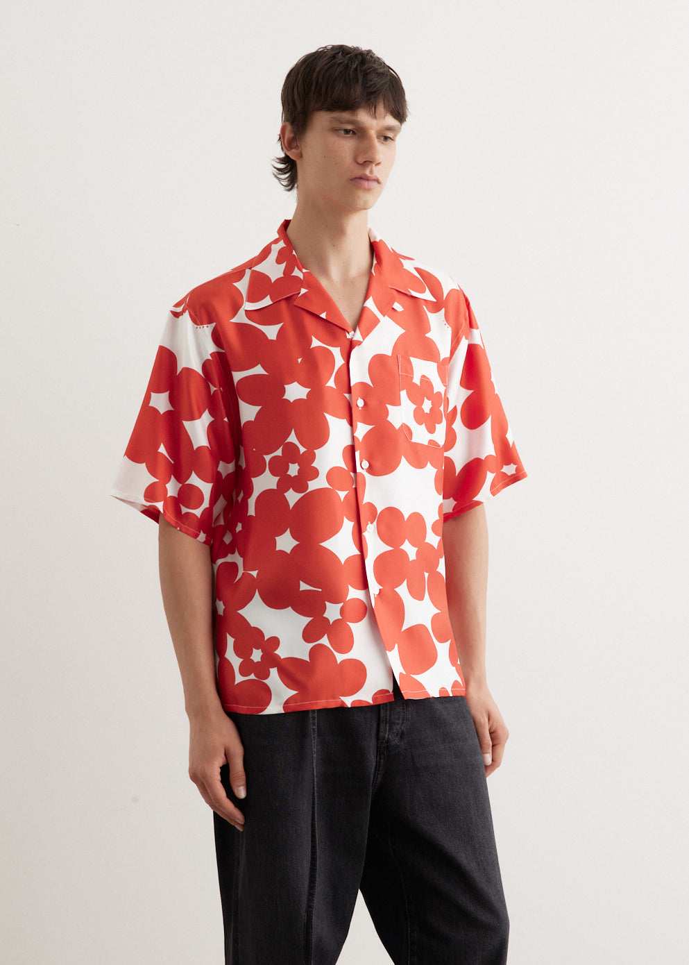 Silk Twill Printed Shirt