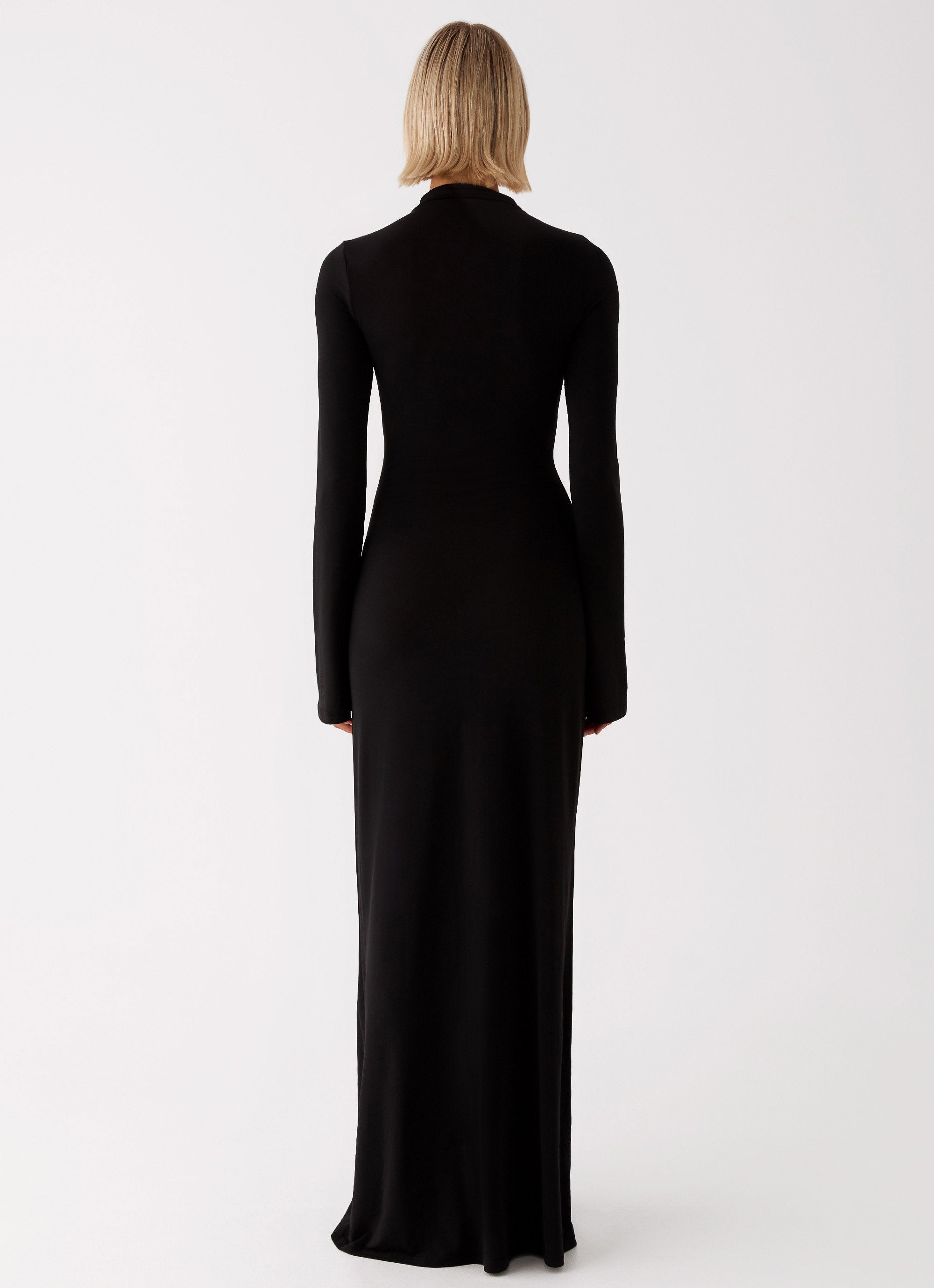 Brioni Long Sleeve Maxi Dress - Black