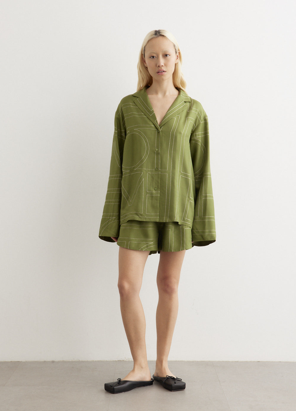 Monogram Silk Pj Shorts