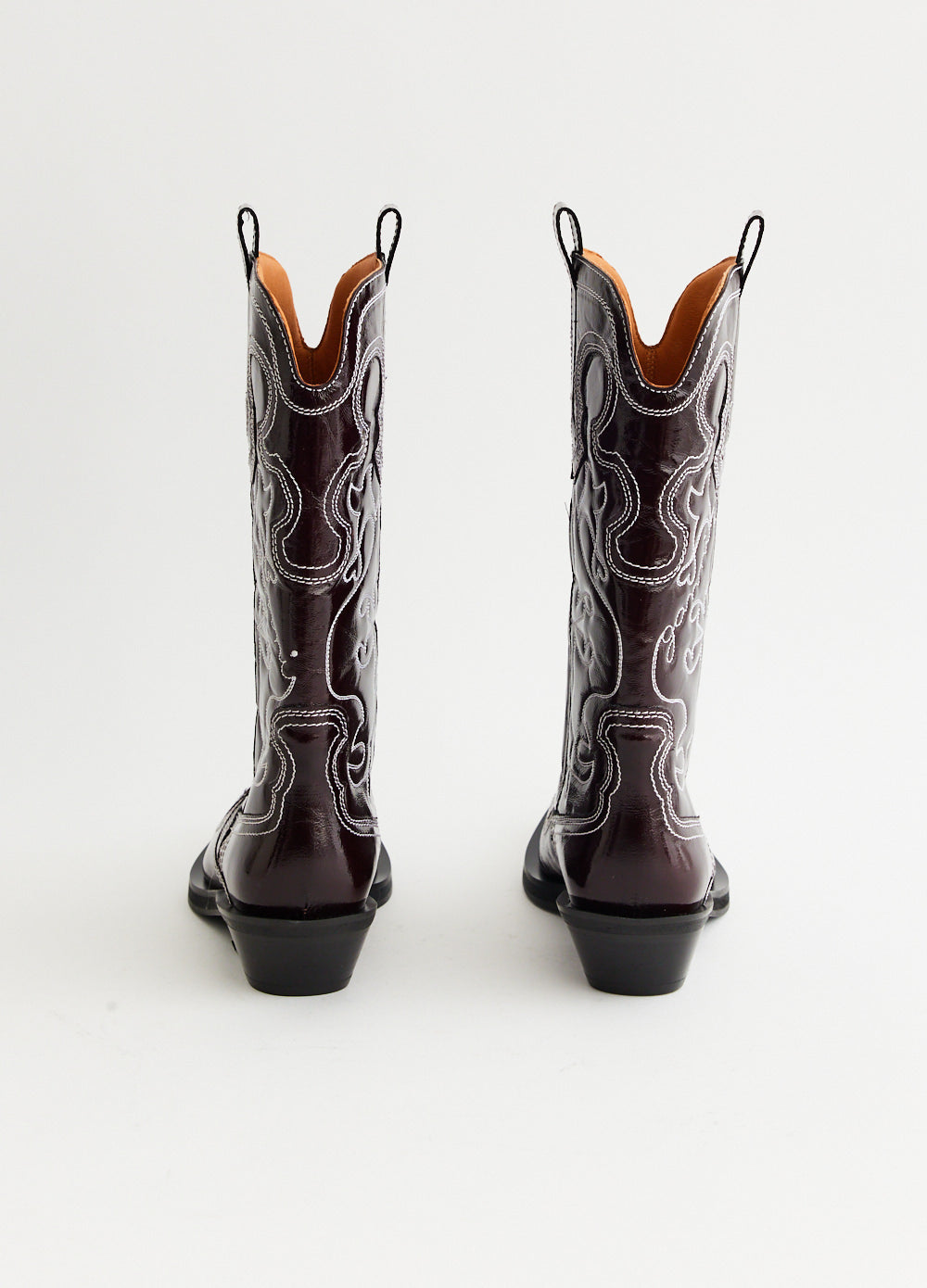 Mid Shaft Embroidered Western Boots