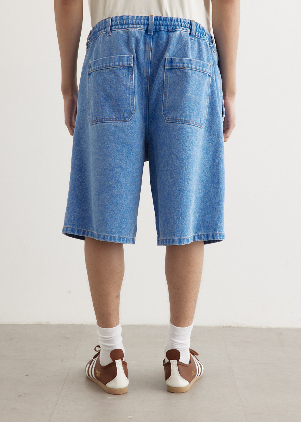 Flower Patch Bleached Denim Shorts