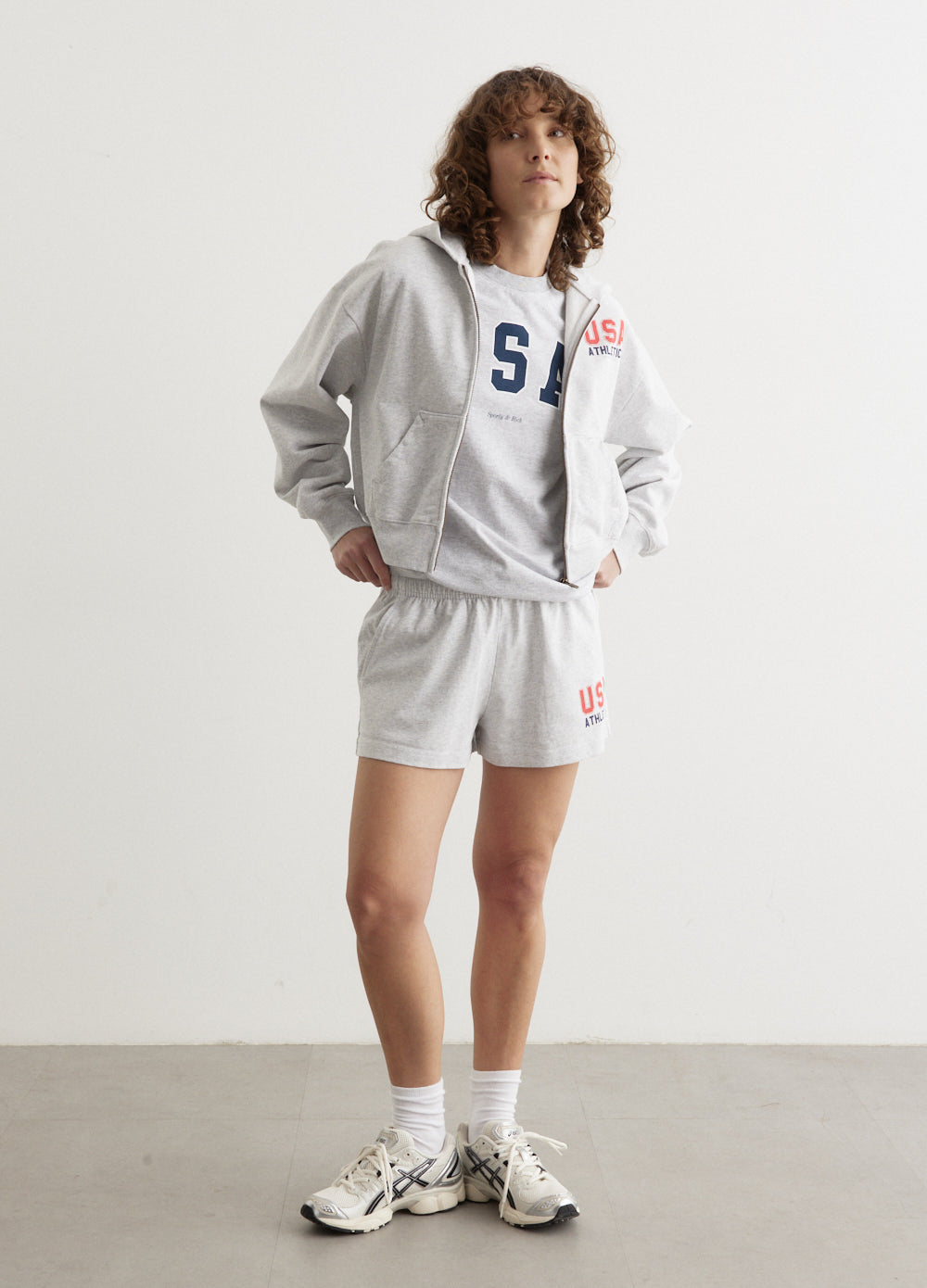 USA Athletics Cropped Zip Hoodie