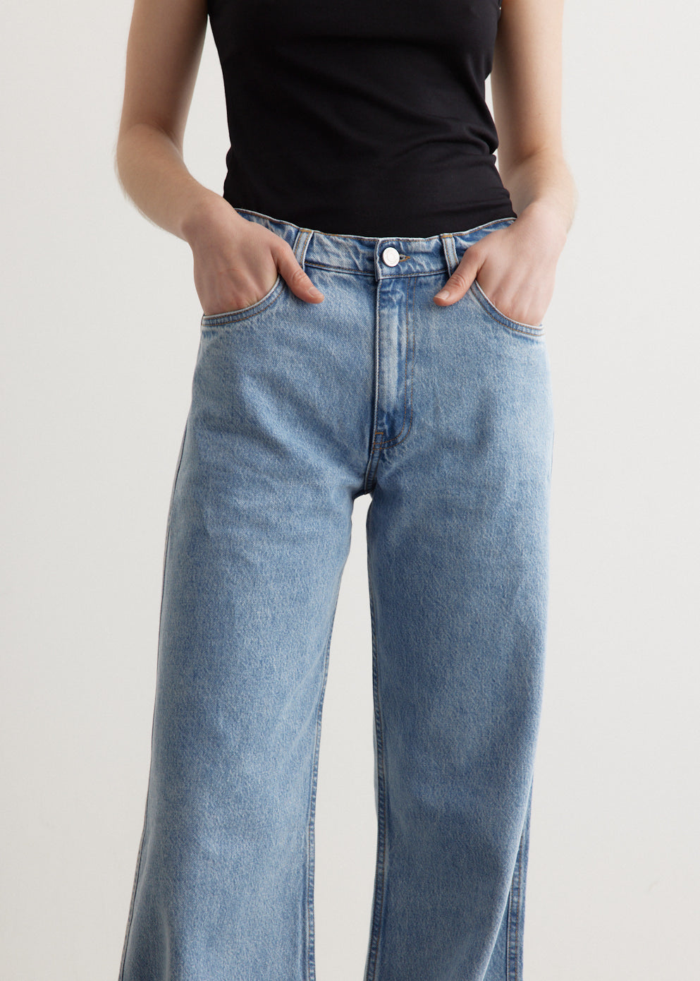 Wide Leg Denim Jeans