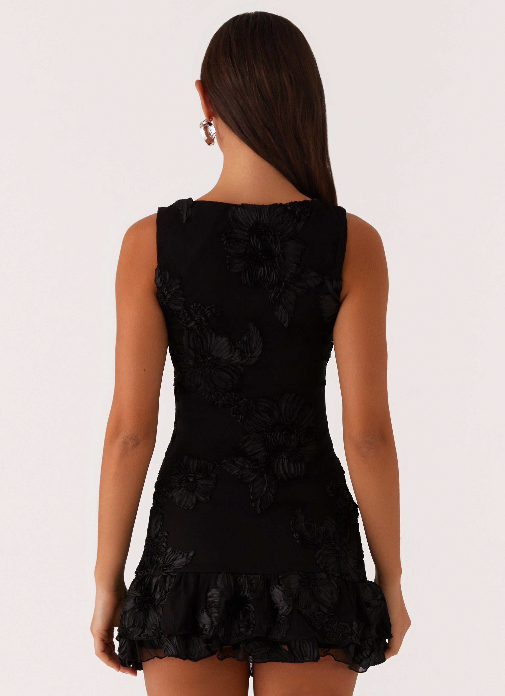 Last Dance High Neck Mini Dress - Black