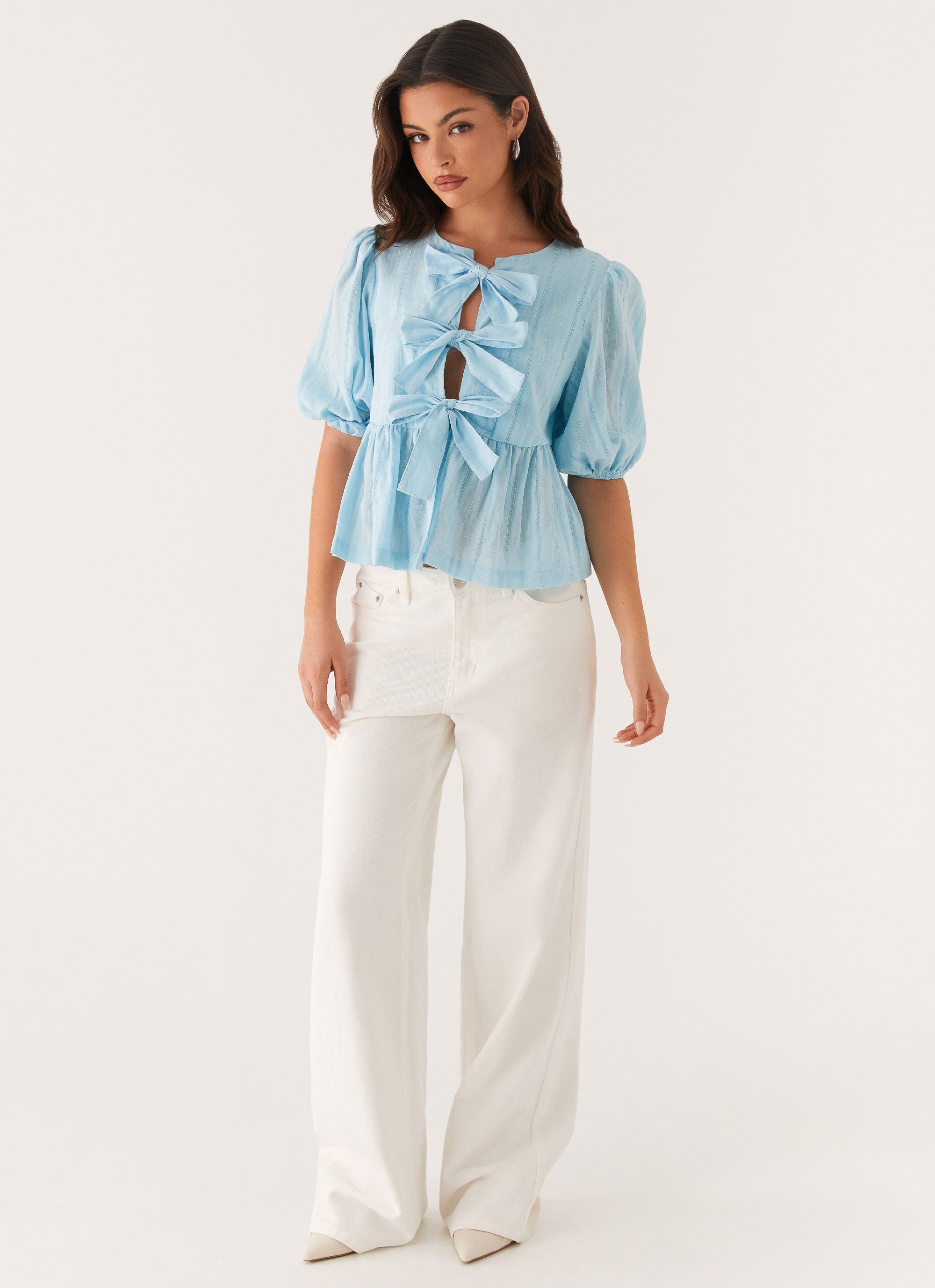 Western Wind Tie Top - Blue