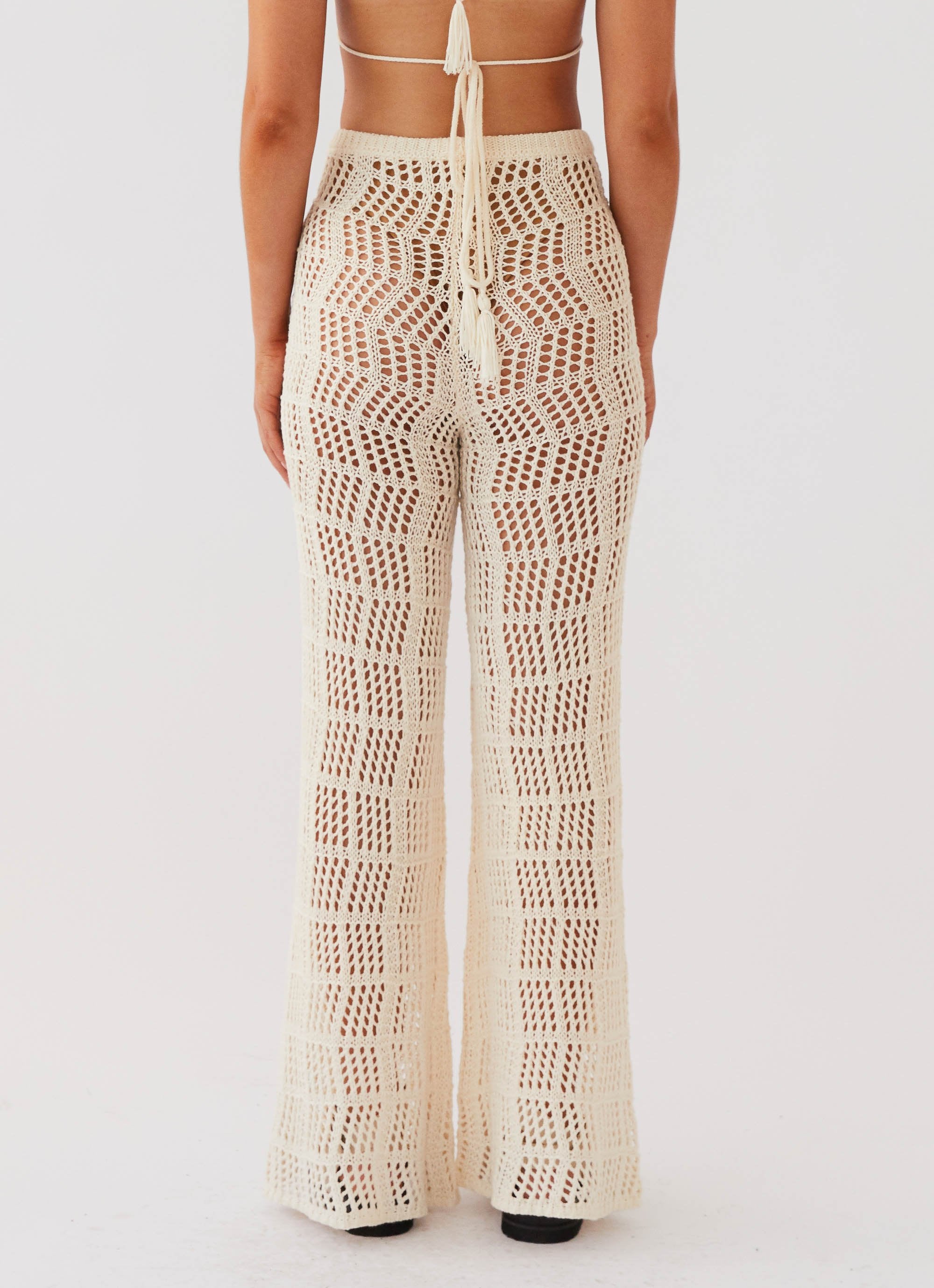 Cabo Paradise Crochet Pants - Natural