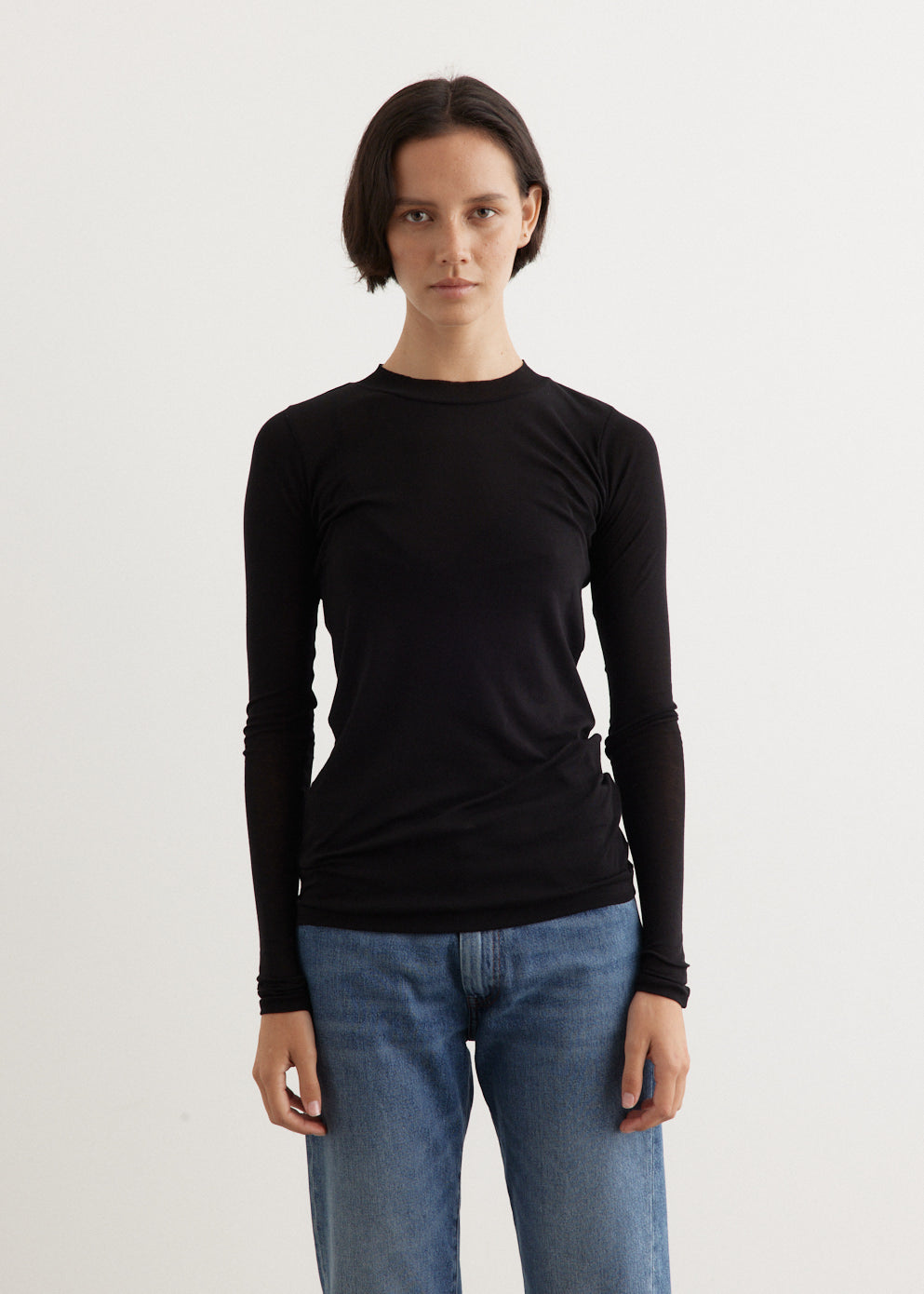 Super High Gauge Sheer Rib Long Sleeve T-Shirt