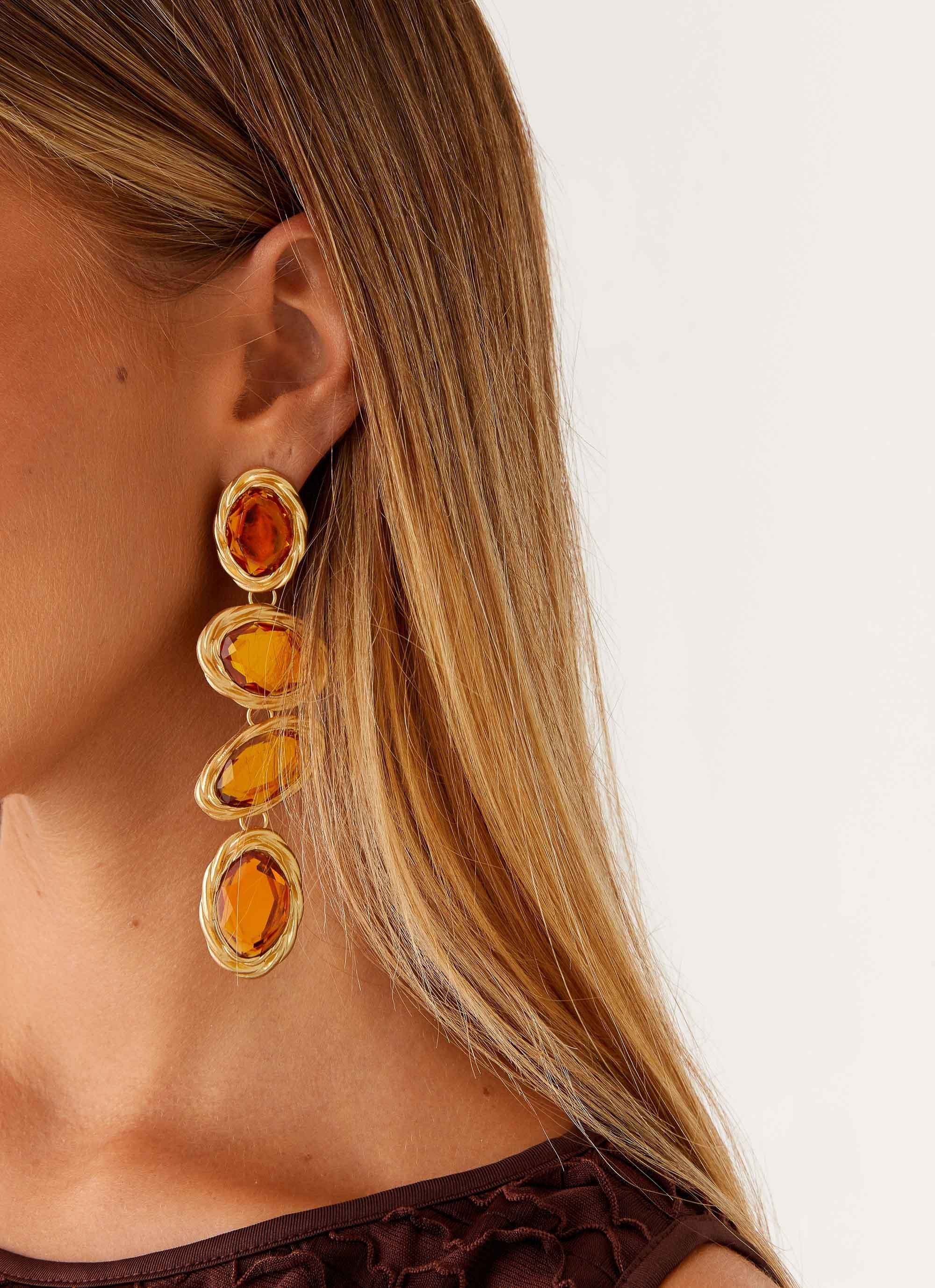 Nikitta Earrings - Orange