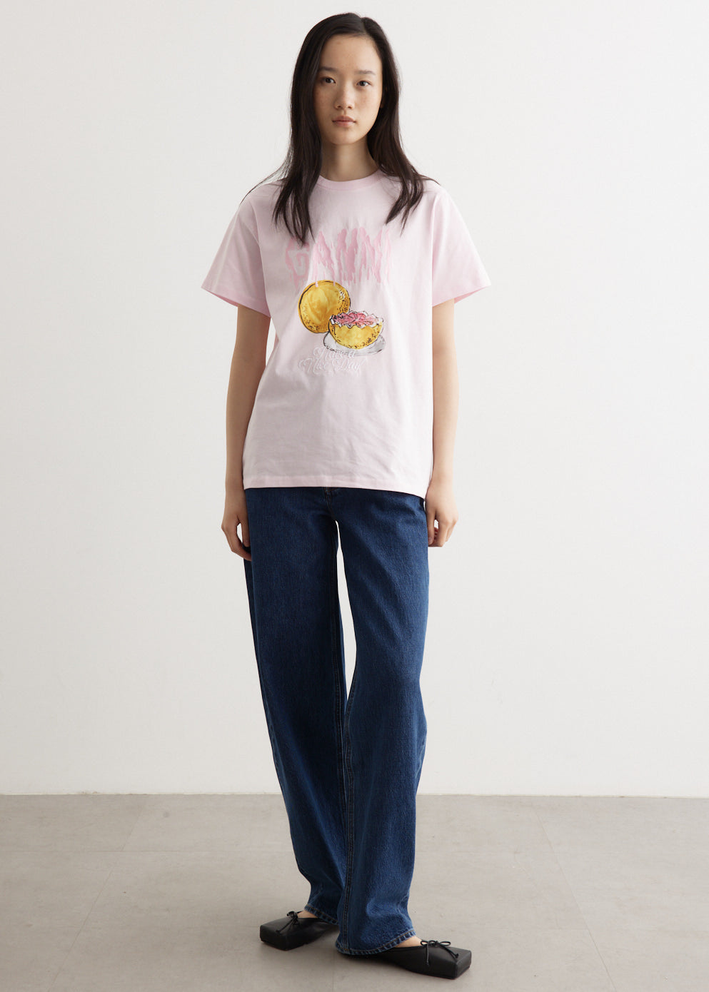 Basic Jersey Grapefruit Relaxed T-Shirt