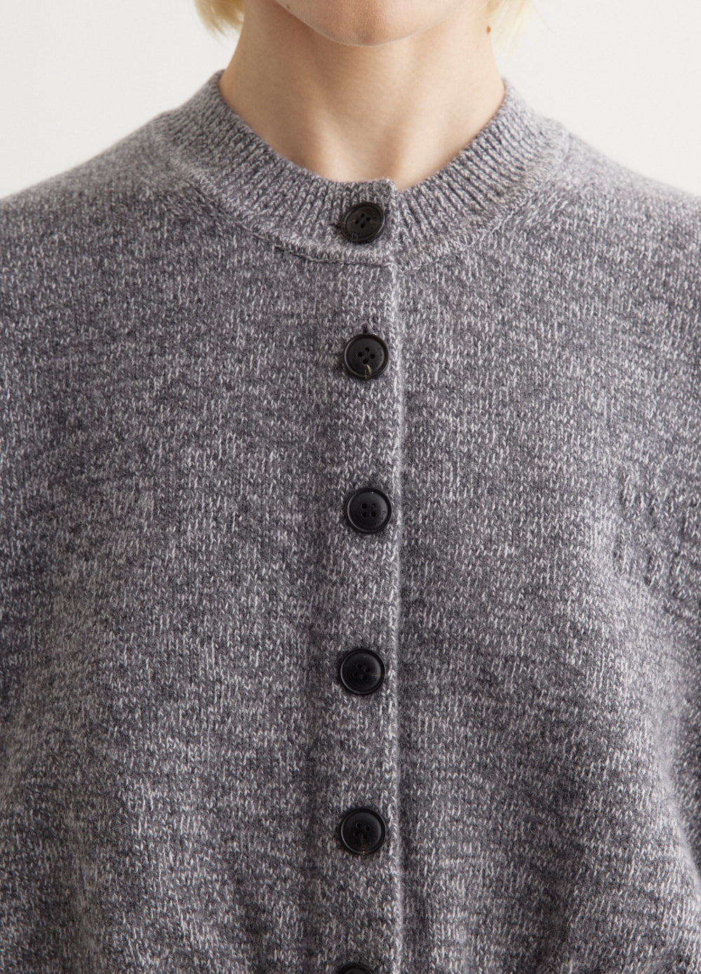 Cardigan With Embossed Logo