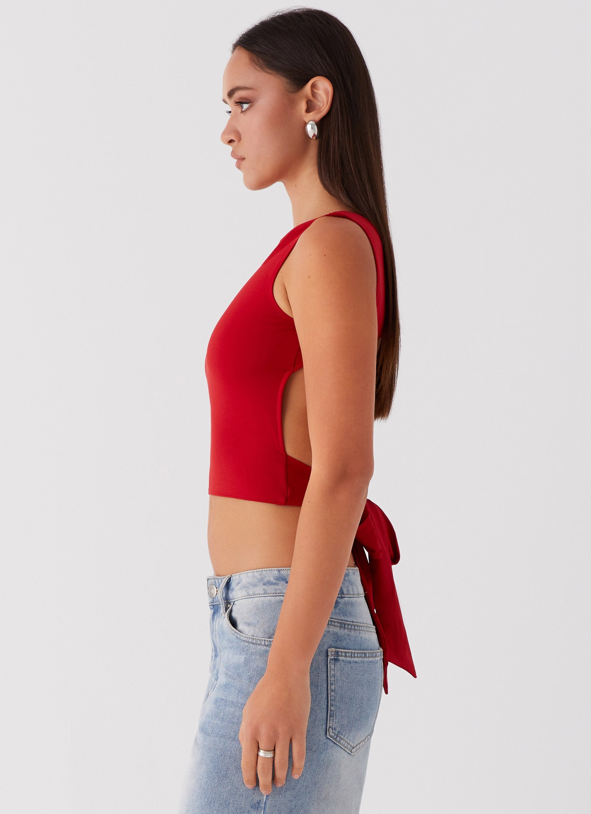 Saskie Tie Top - Ruby Red