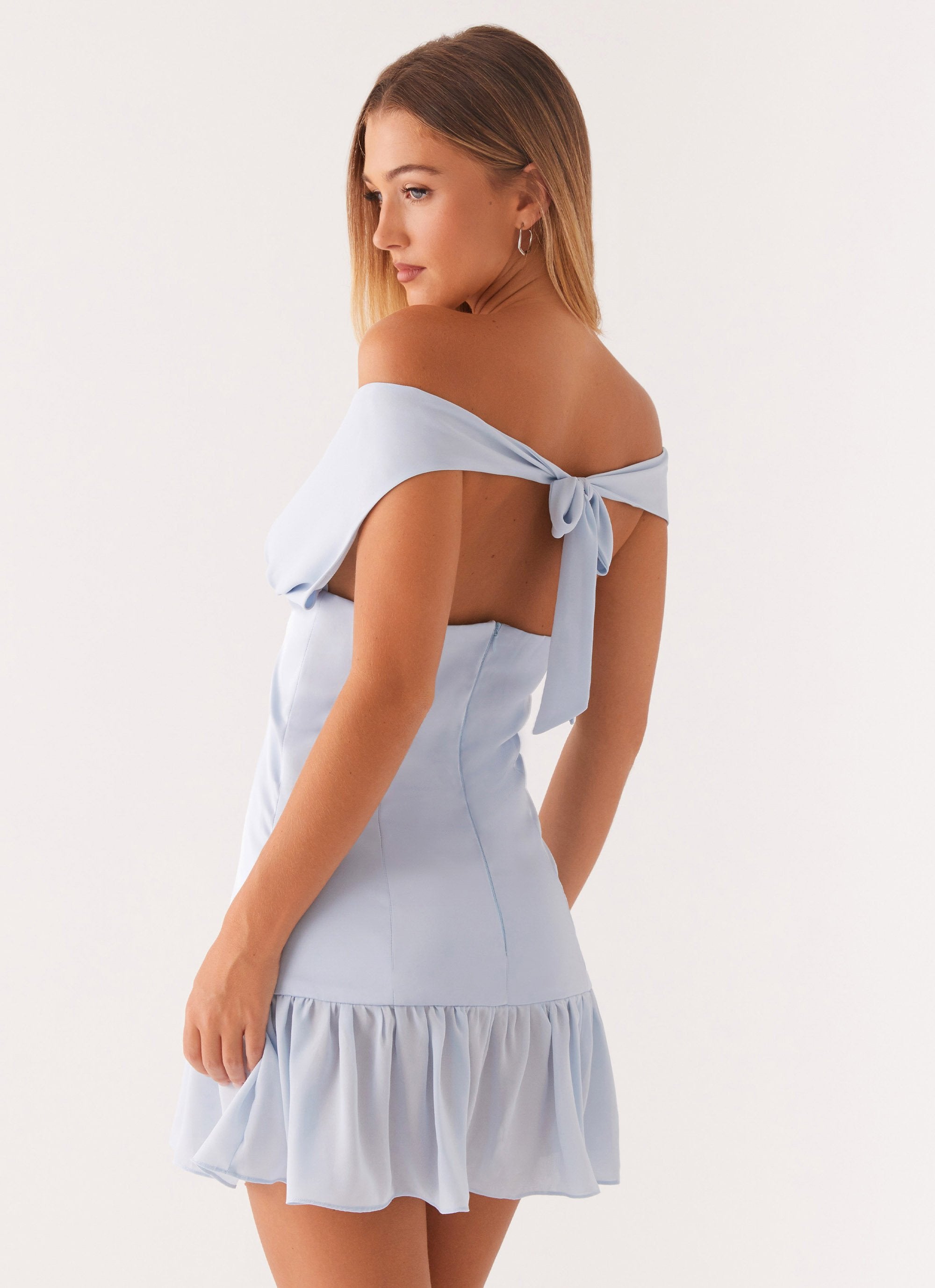 Dear Diary Mini Dress - Pastel Blue