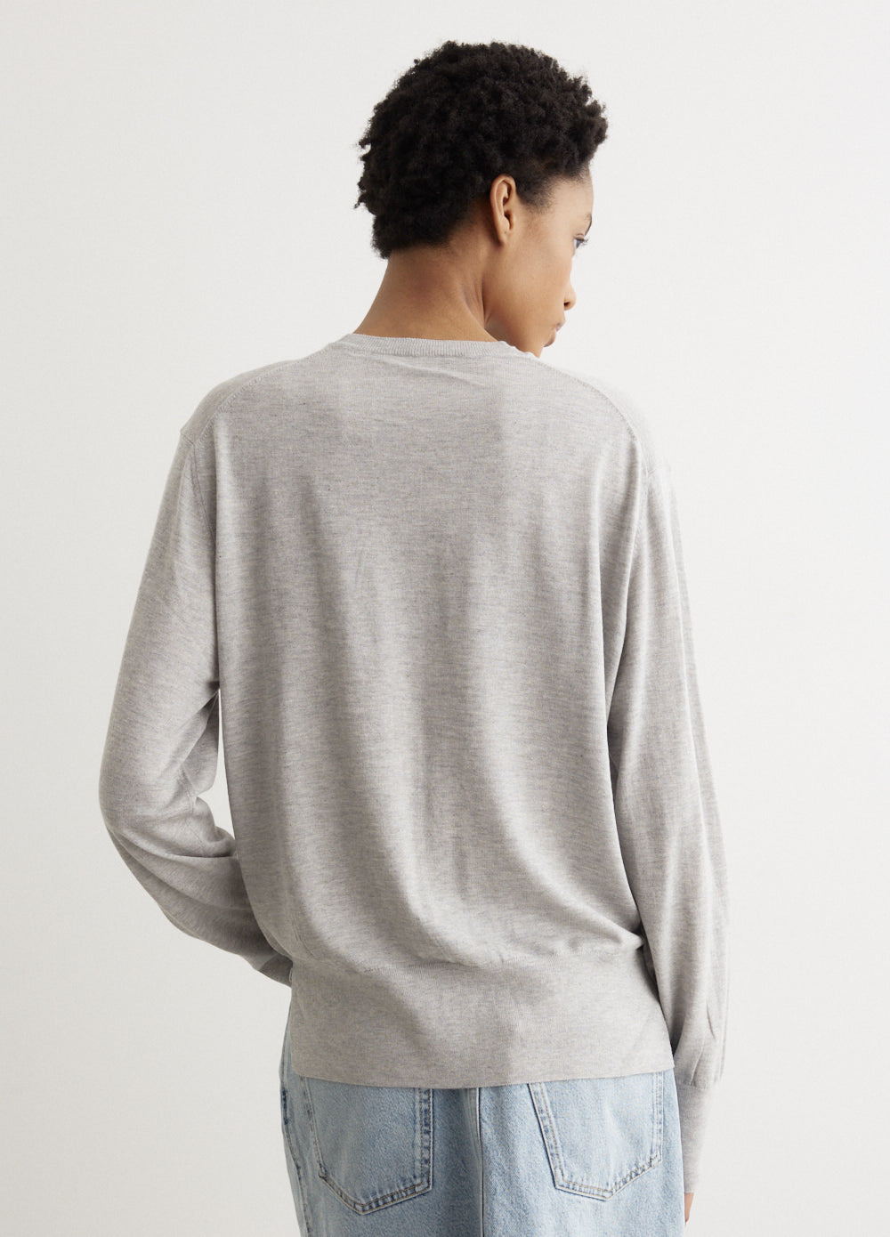 Crew-Neck Silk Cashmere Knit