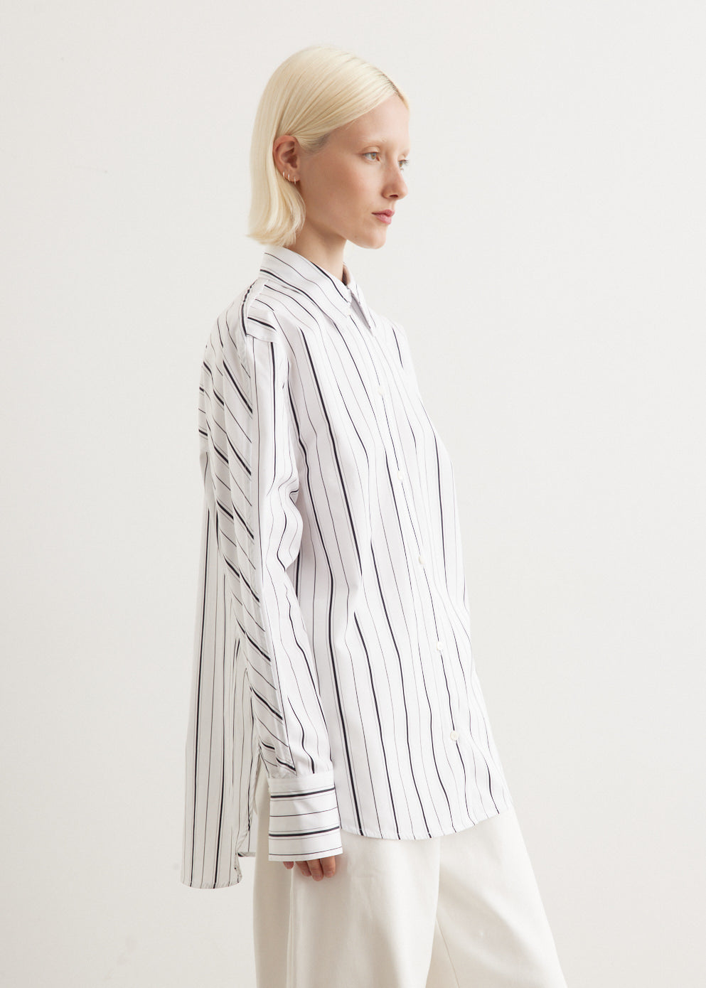 Kimono Sleeve Striped Shirt