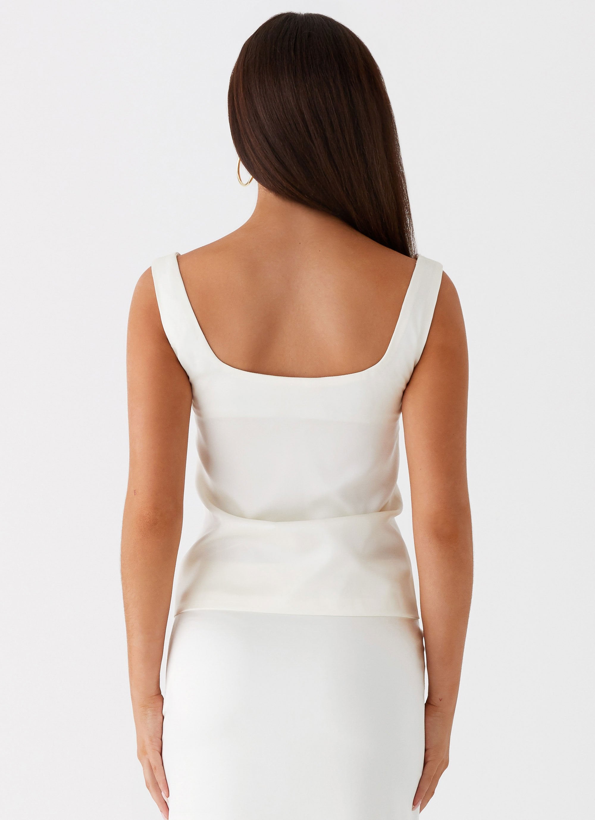 Golden Skies Bustier Panel Top - Ivory