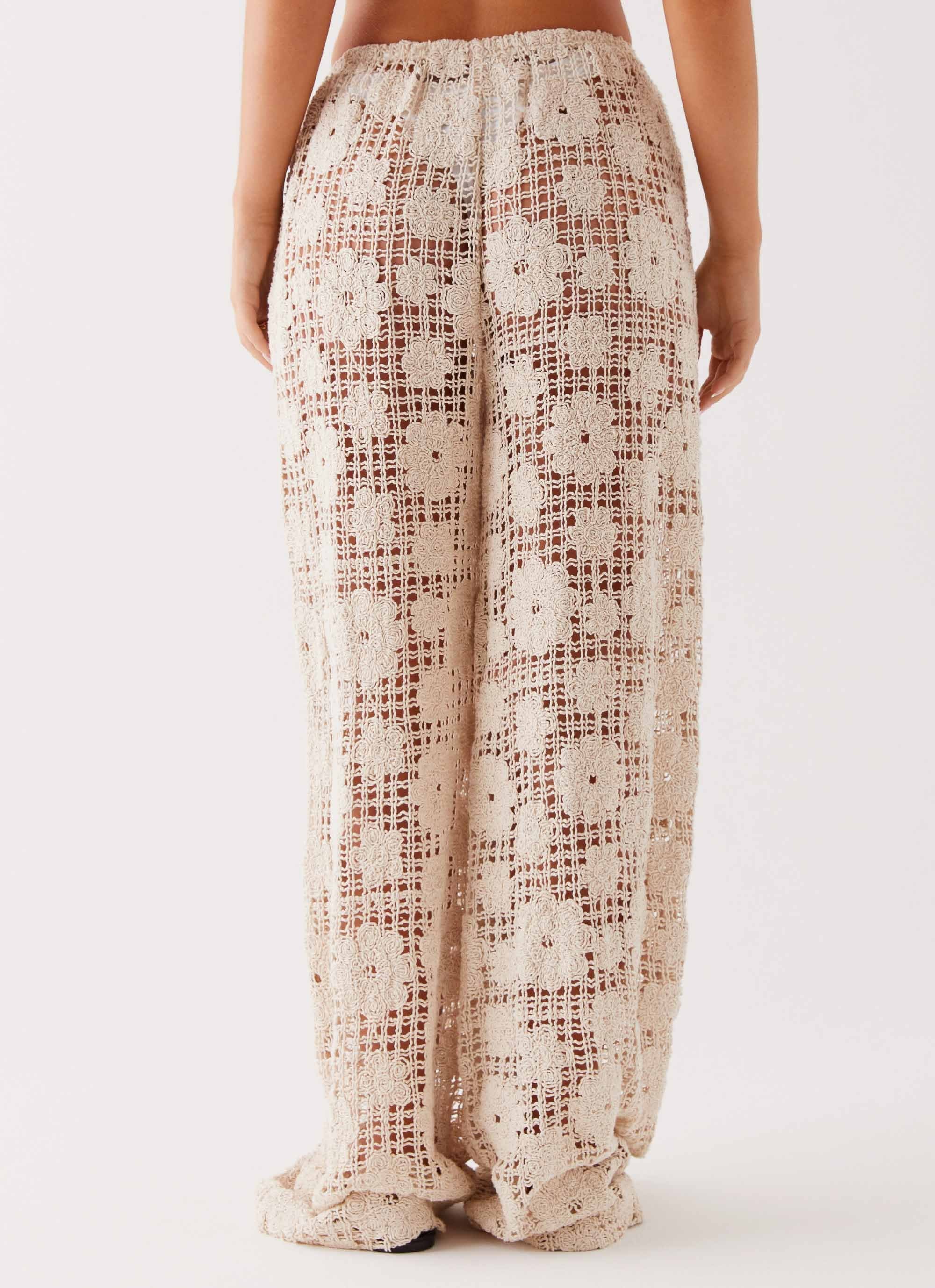 Shell Beach Crochet Pants - Ivory