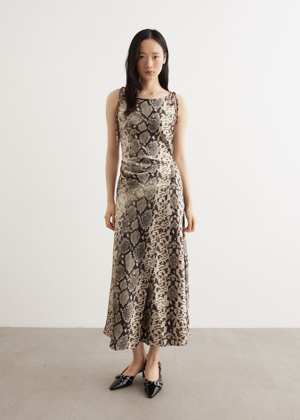 Dayla Python Fluid Seersucker Dress