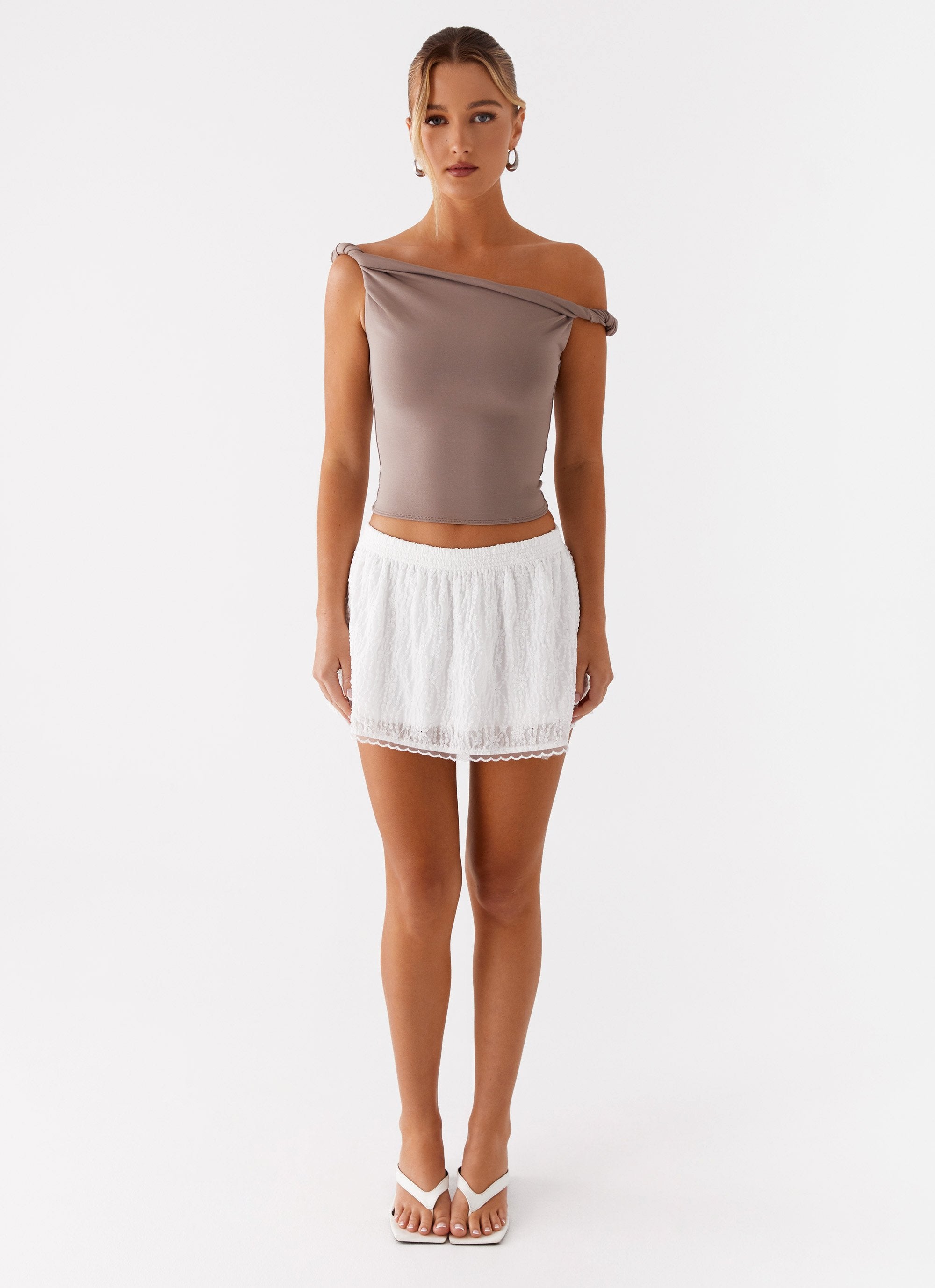 Korra Mini Skirt - White