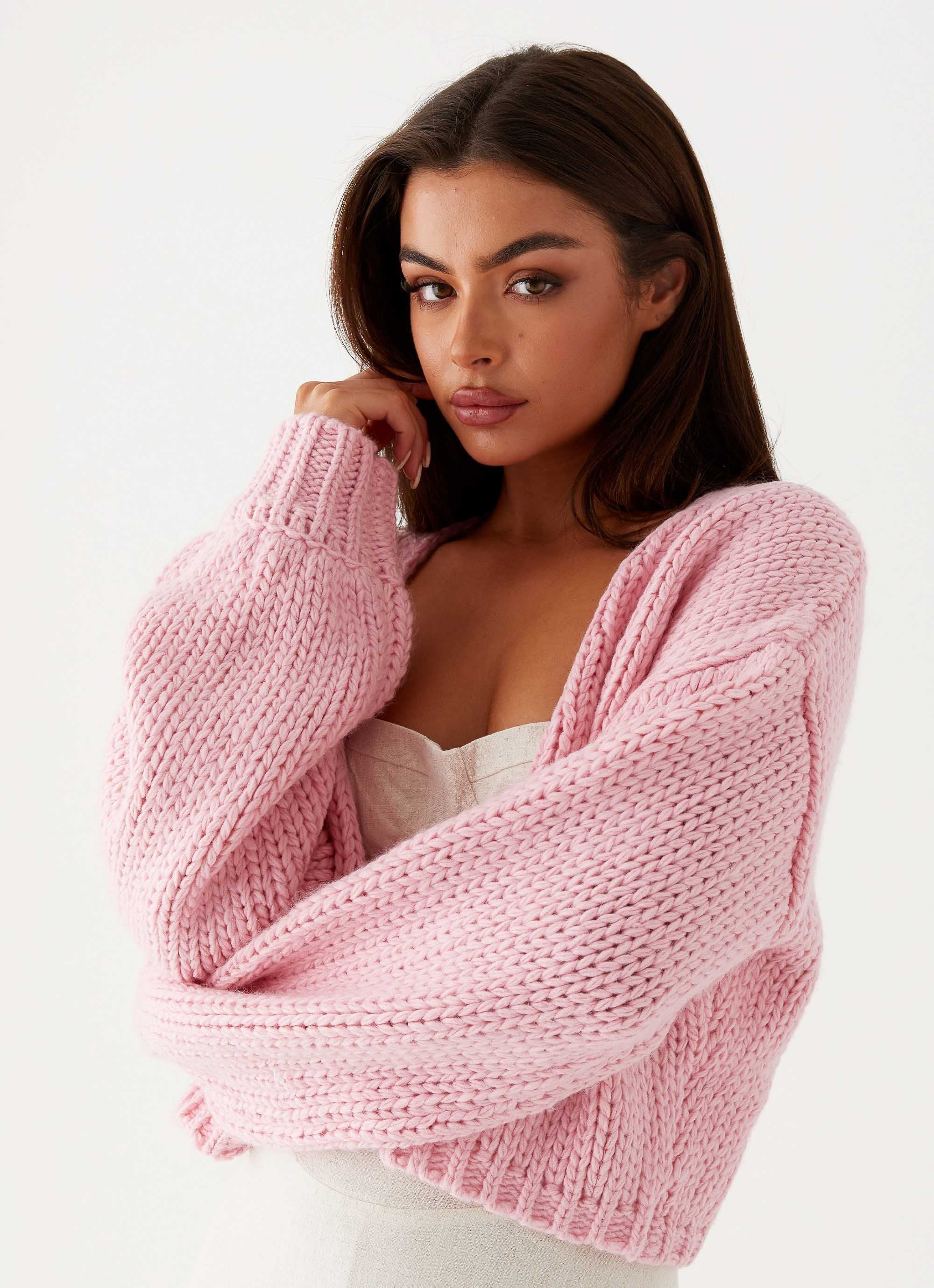 Jasleen Knit Cardigan - Pink