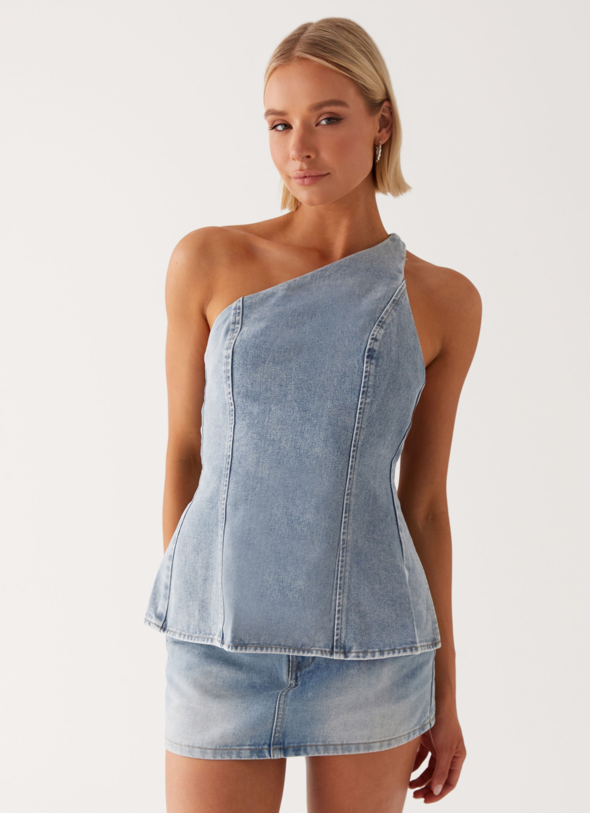 Maysa Denim Top - Blue