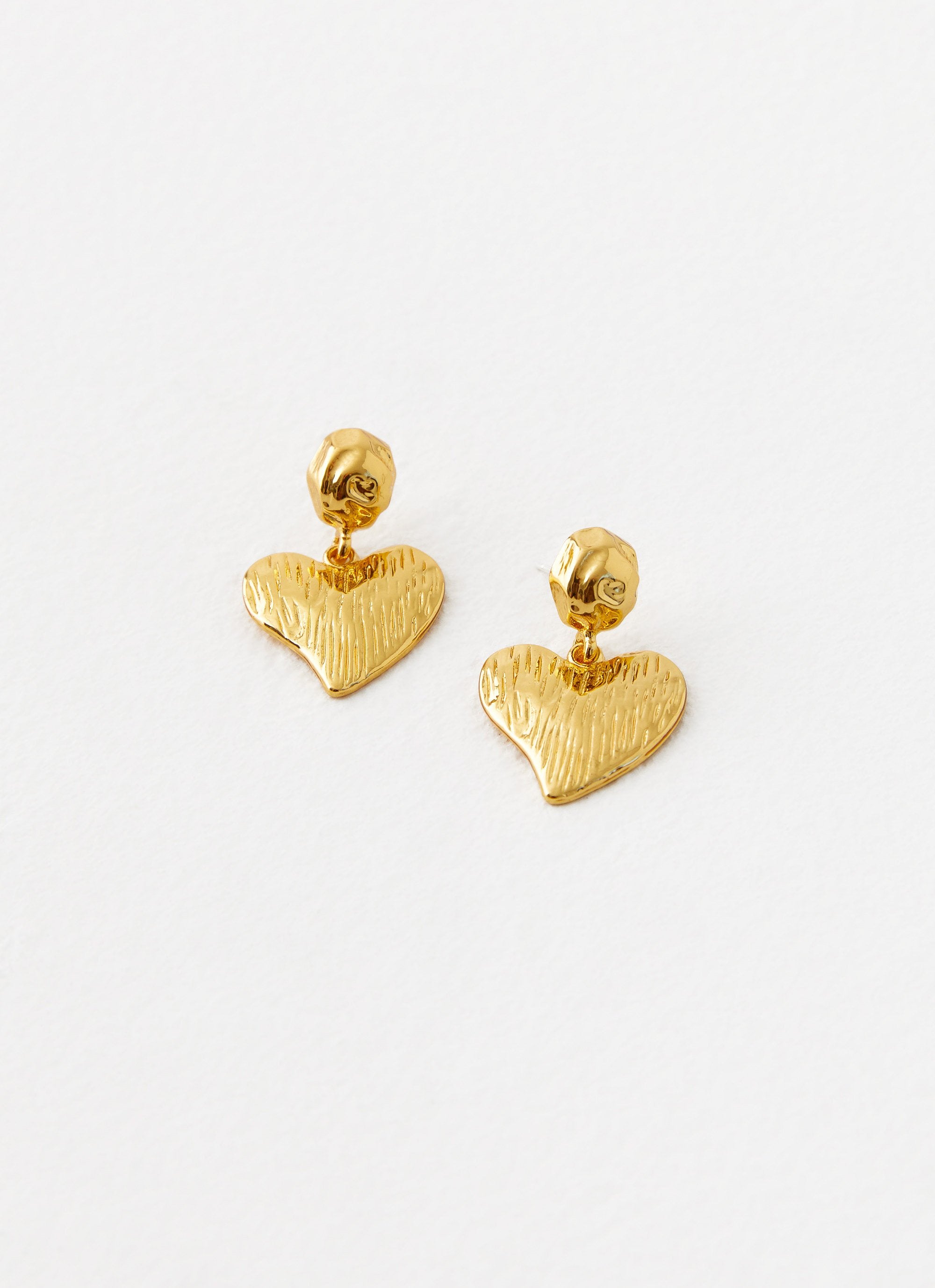 Commitment Heart Earrings - Gold