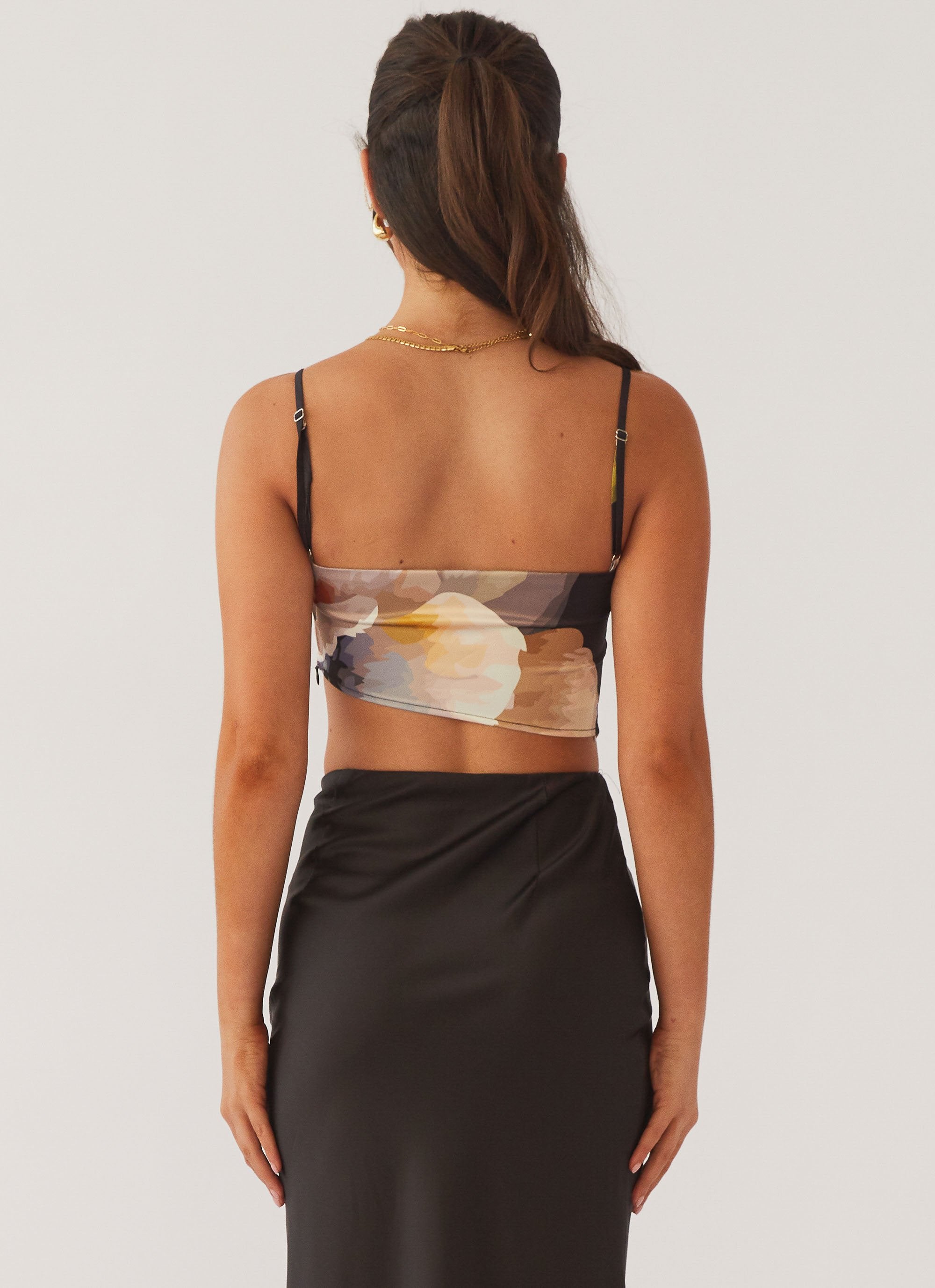 Secret Charm Crop Top - Black Orchid