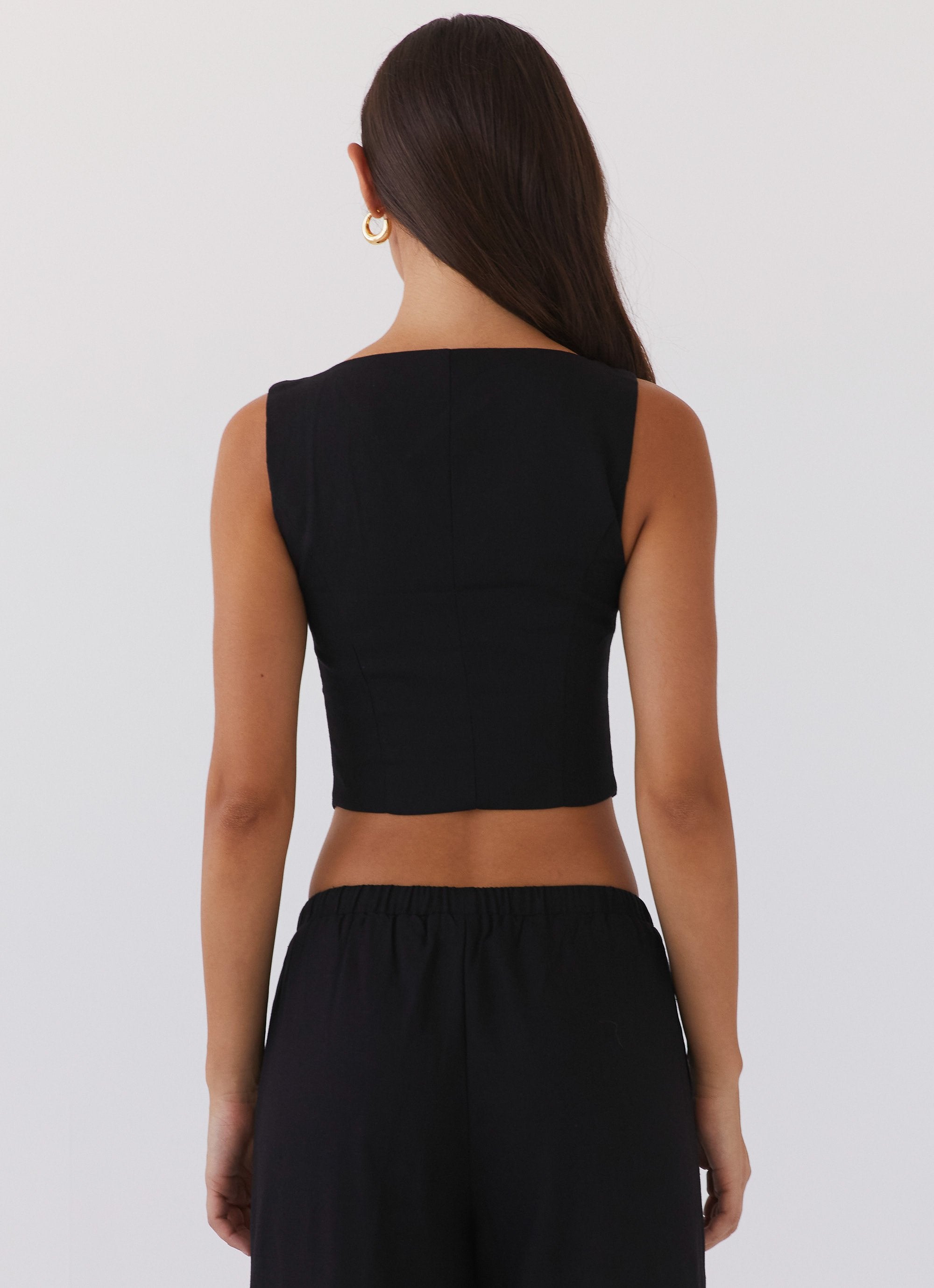 Take Me Away Corset Top - Black