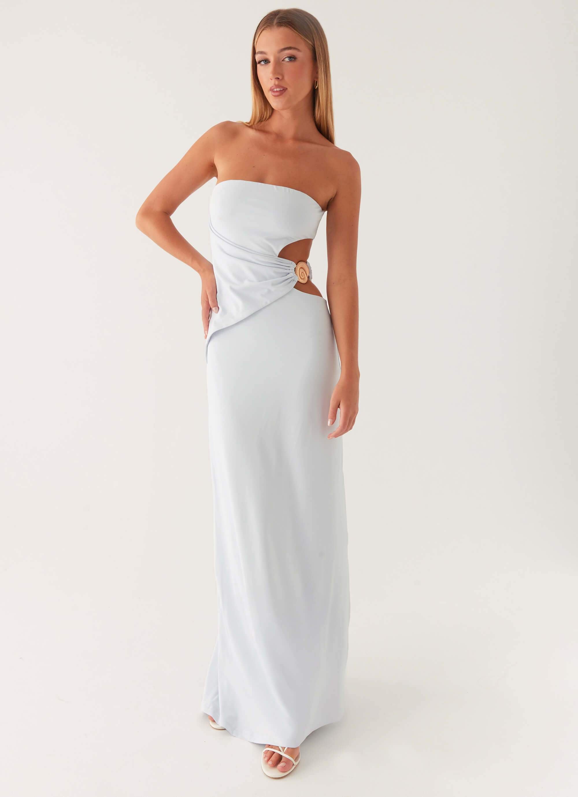 Anetta Maxi Dress - Pale Blue