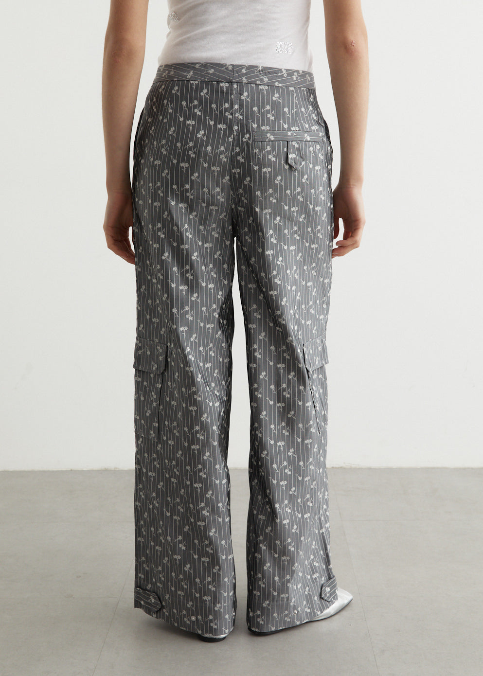 Acetate Jacquard Cargo Pants