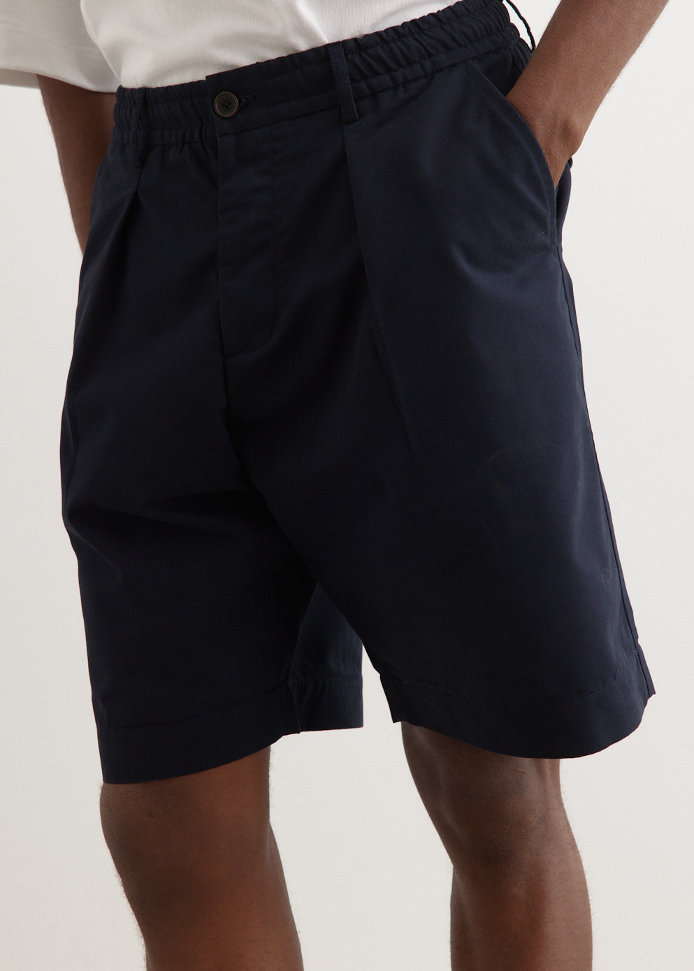 Pleated Track Shorts