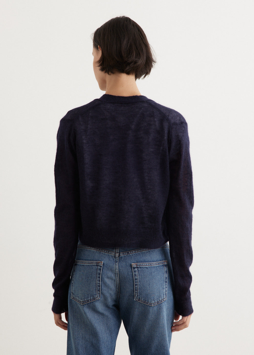 Kid Mohair Sheer Knit Cardigan