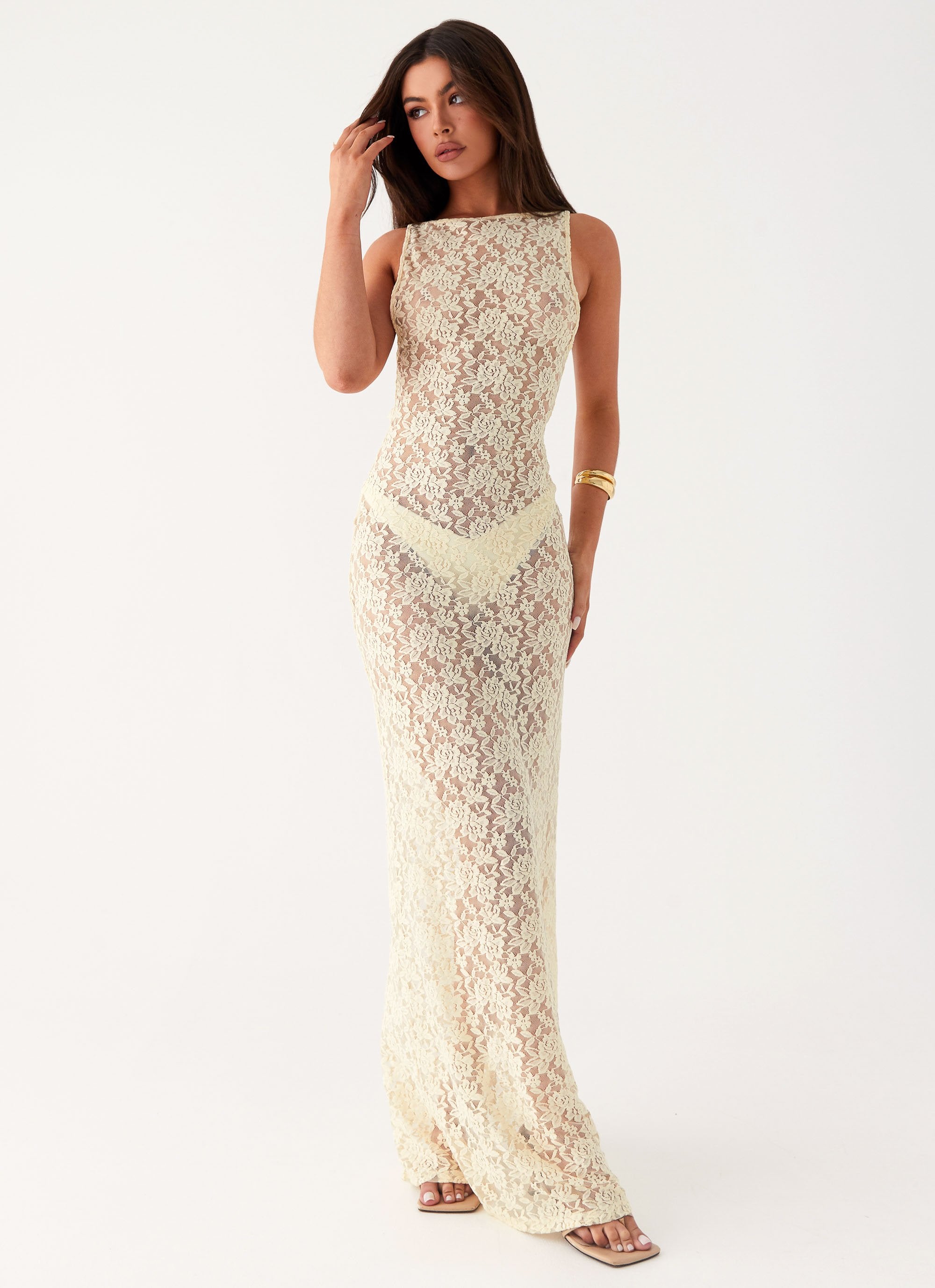 Promised Land Lace Maxi Dress - Ivory