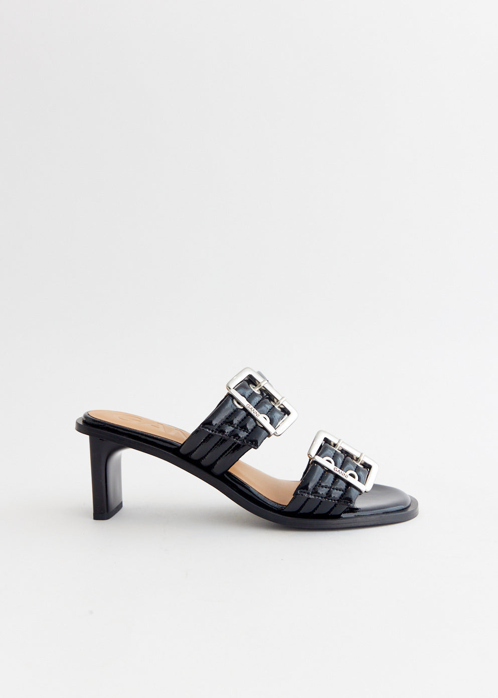 Feminine Buckle Mule Sandals