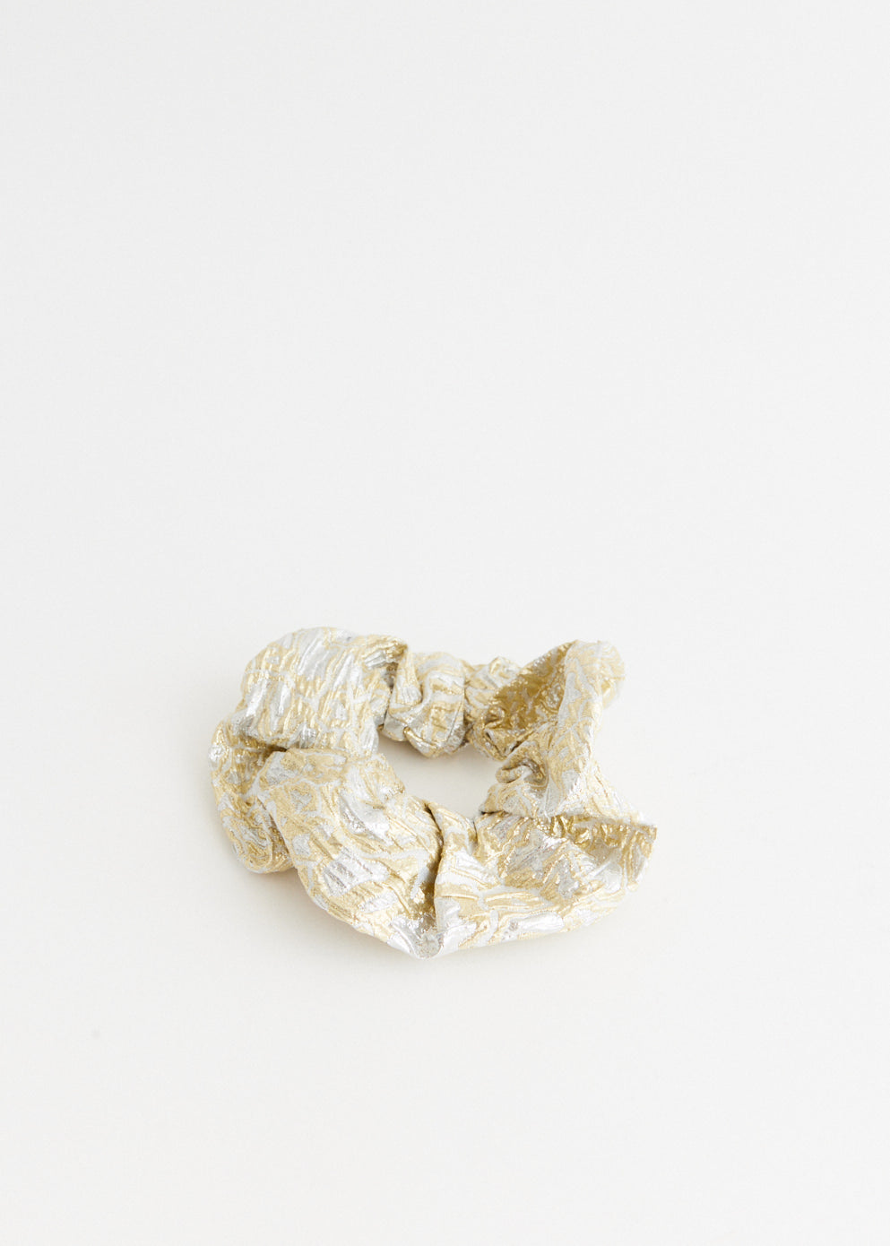 Metallic Cloque Scrunchie