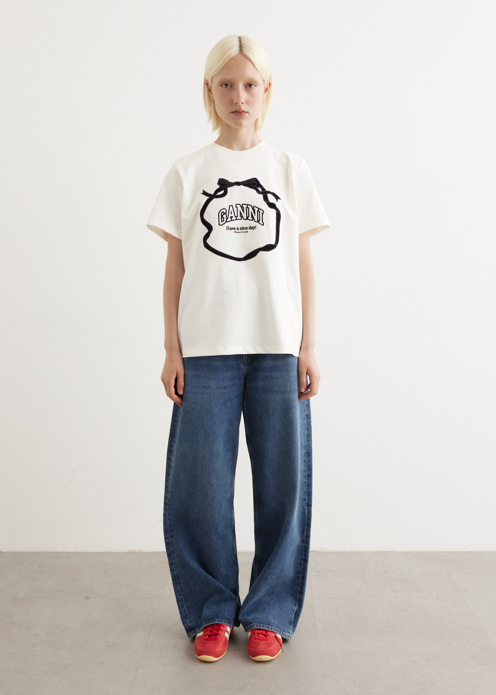 Heavy Cotton Bow Relaxed T-Shirt