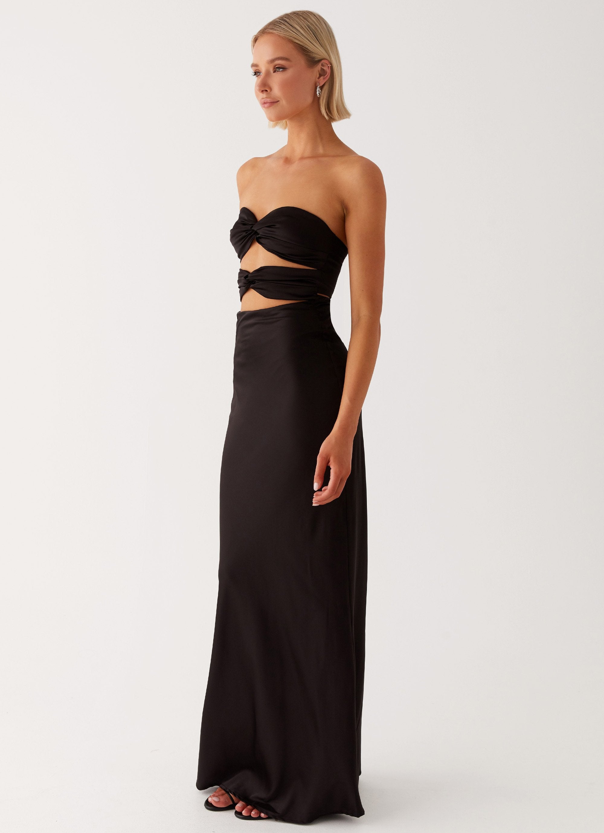 Tianna Strapless Maxi Dress - Black