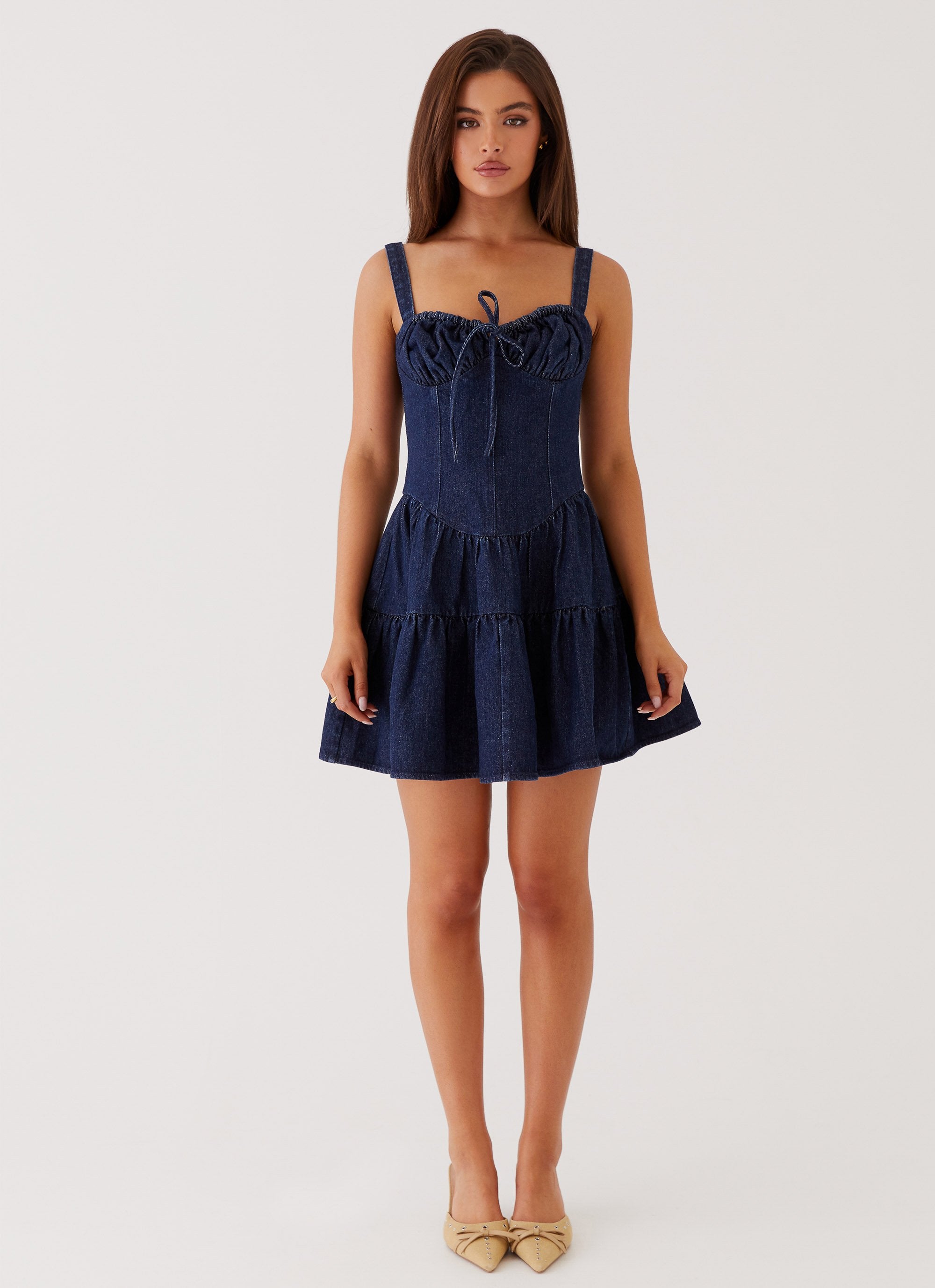 Lucie Denim Mini Dress - Indigo