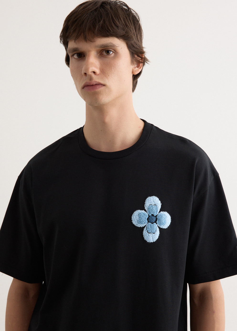 Floral Boucle Embroidered T-Shirt