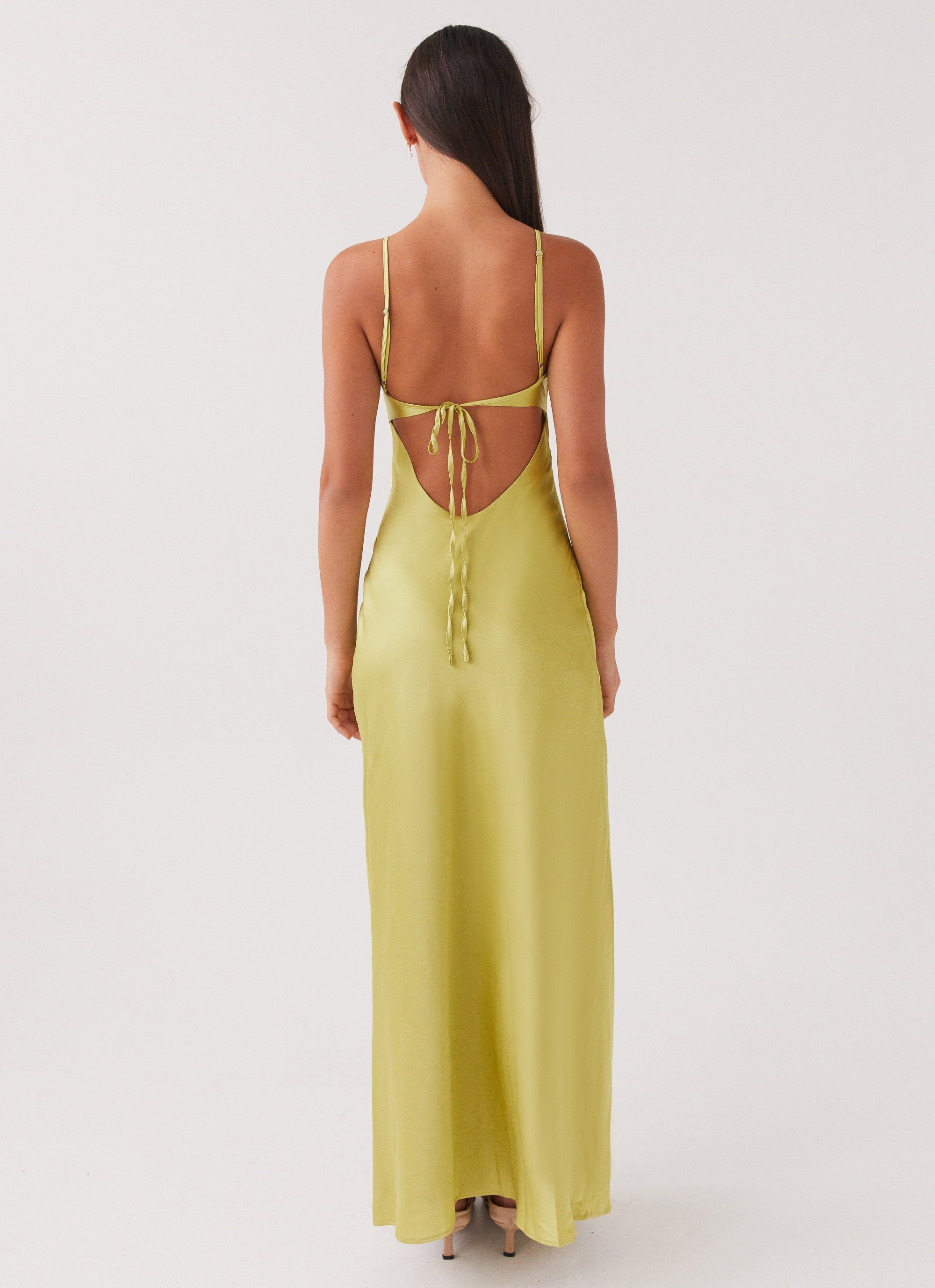 Raylie Cut Out Maxi Dress - Chartreuse