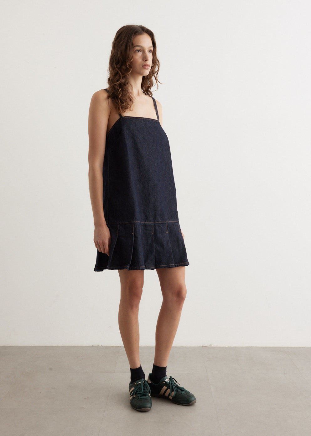 Rinse Denim Strap Mini Dress