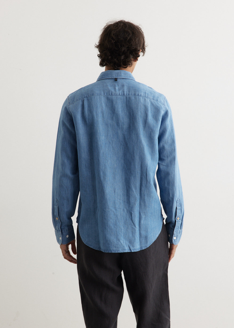 Finch Linen Denim Long Sleeve Shirt