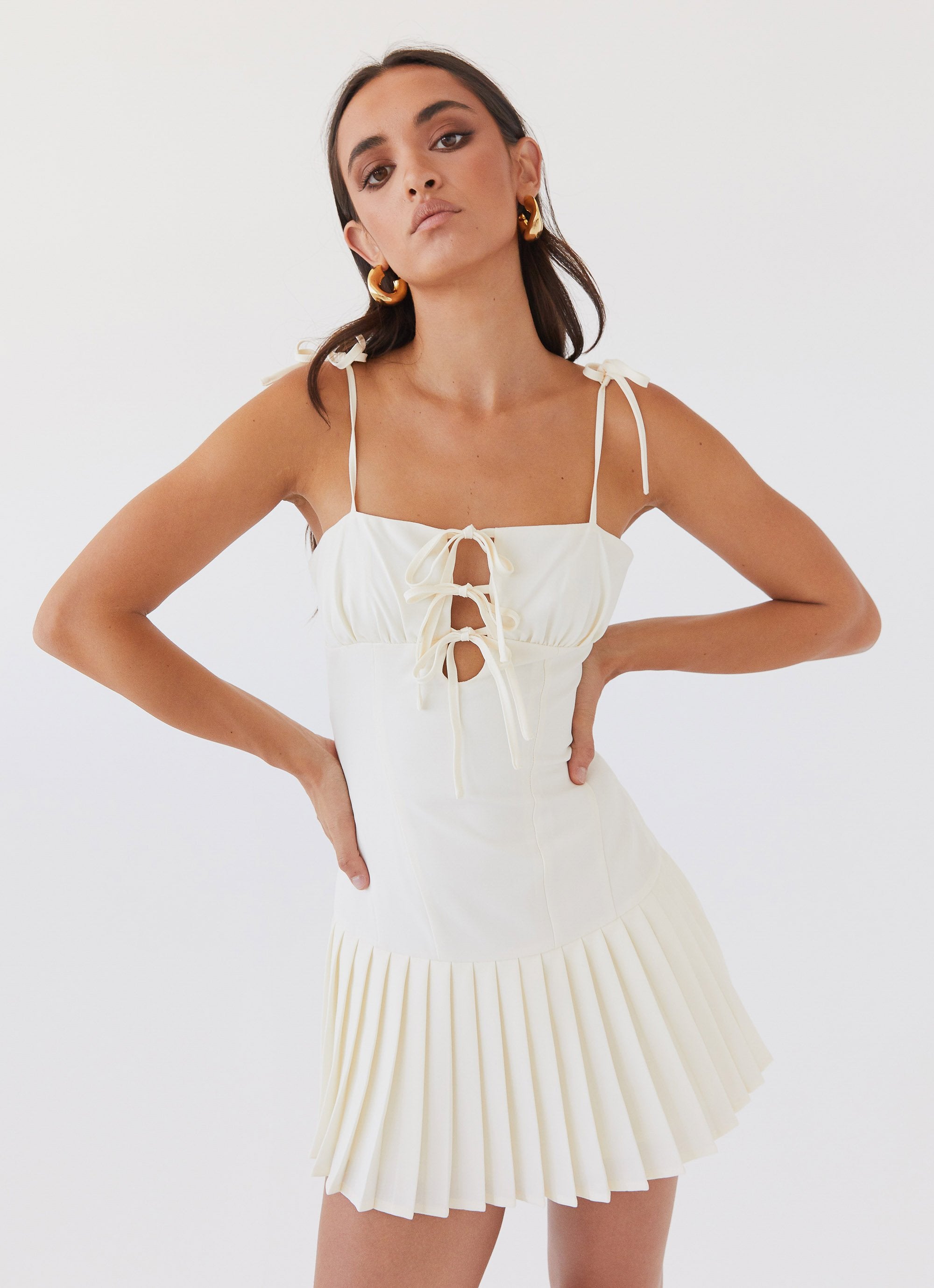 Love Seeker Corset Mini Dress - Ivory