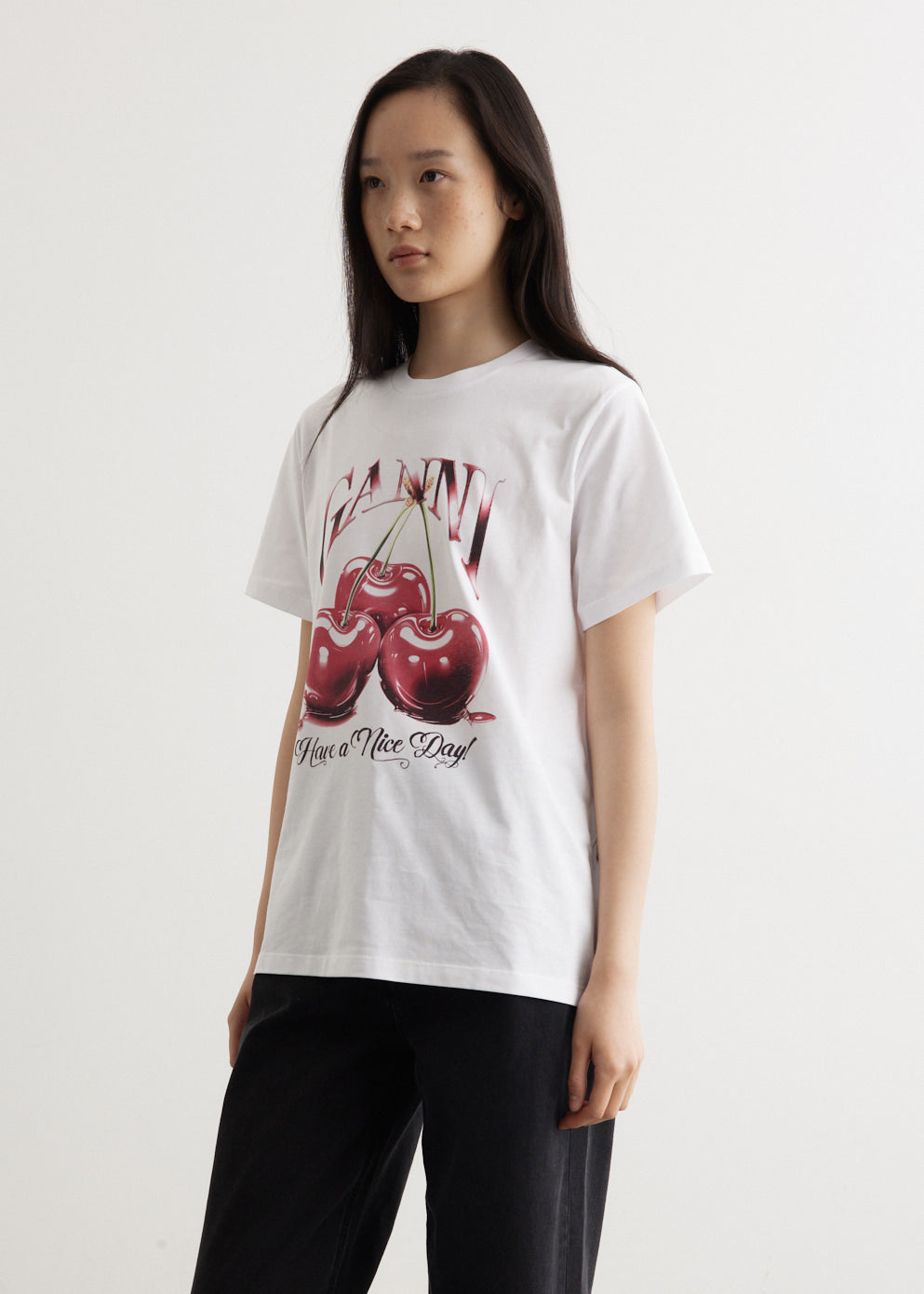 Basic Jersey Cherry Relaxed T-Shirt