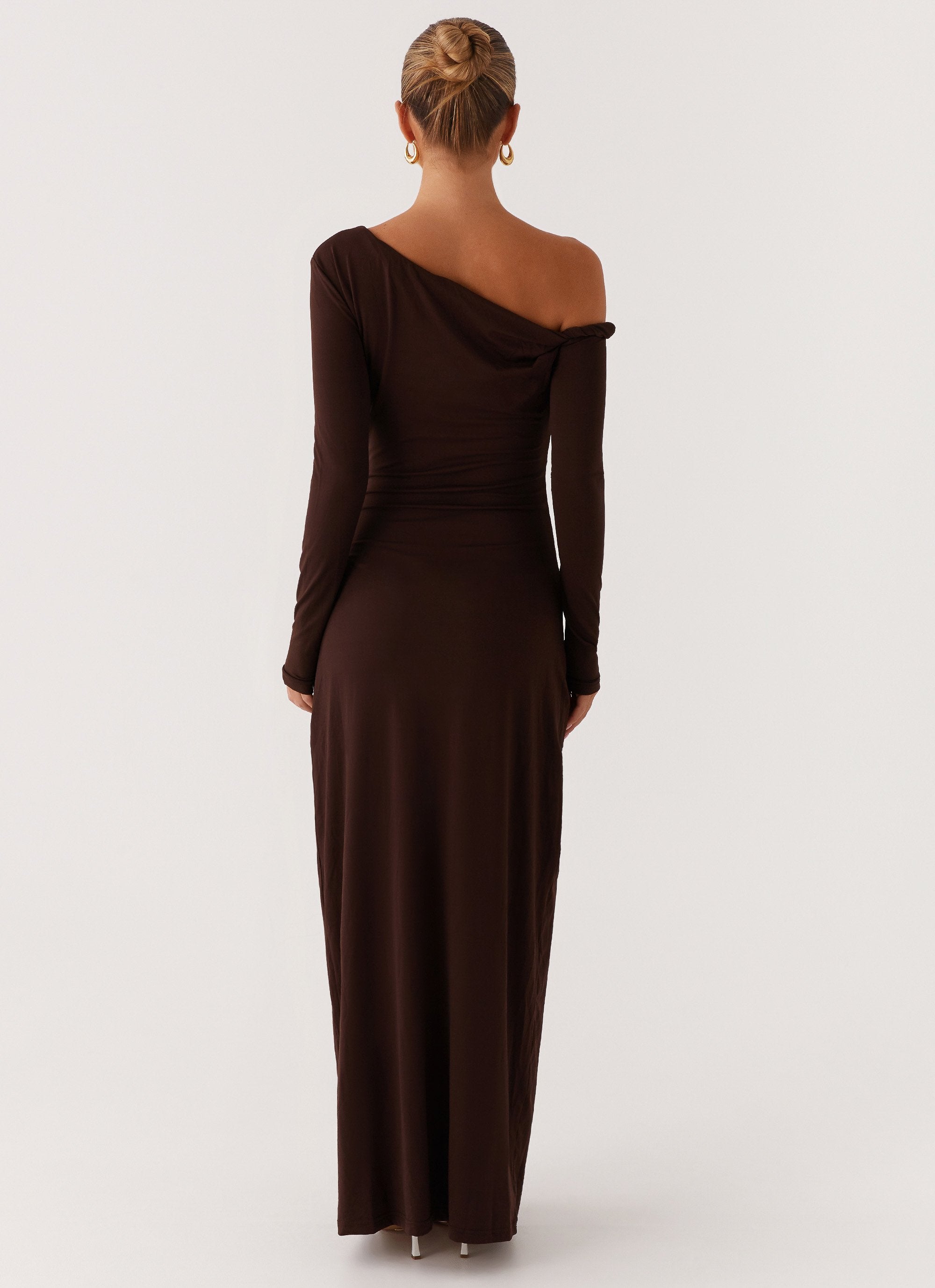 Jordana Twist Maxi Dress - Brown