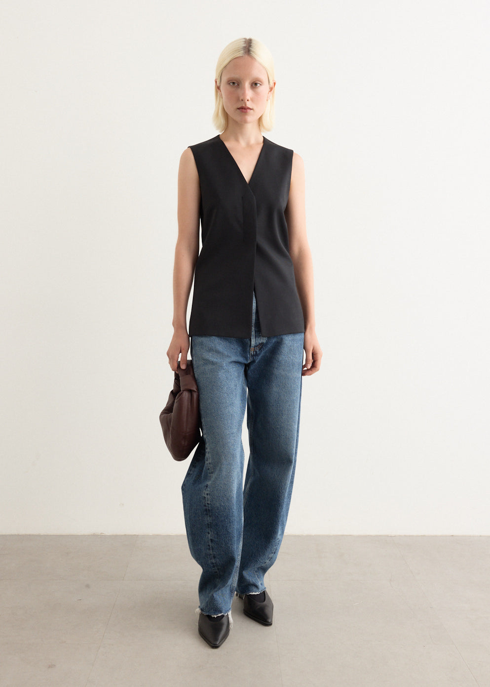 Waist Point Wool Vest