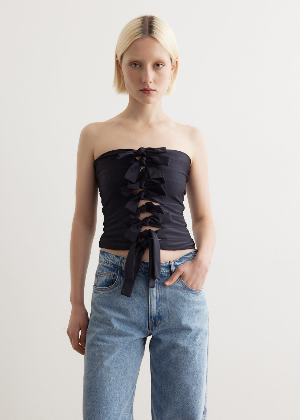 Jersey Knotted Gala Top