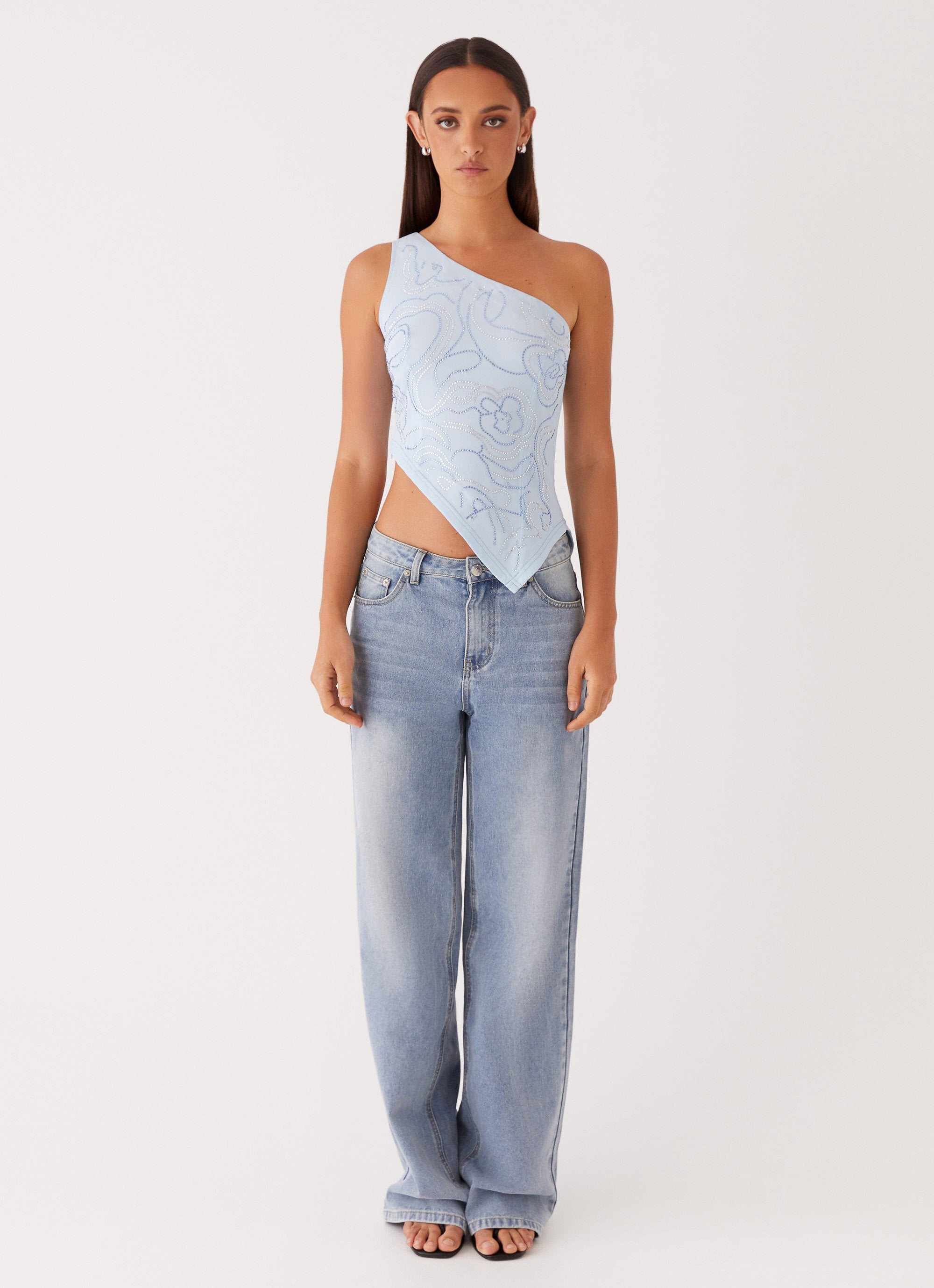 Mountain High Shoulder Top - Blue