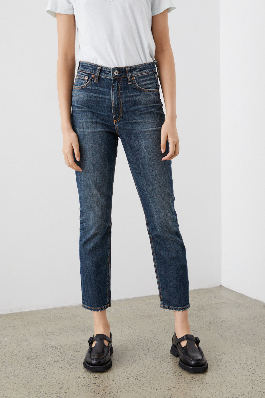 Nina High-Rise Ankle Cigarette Jeans